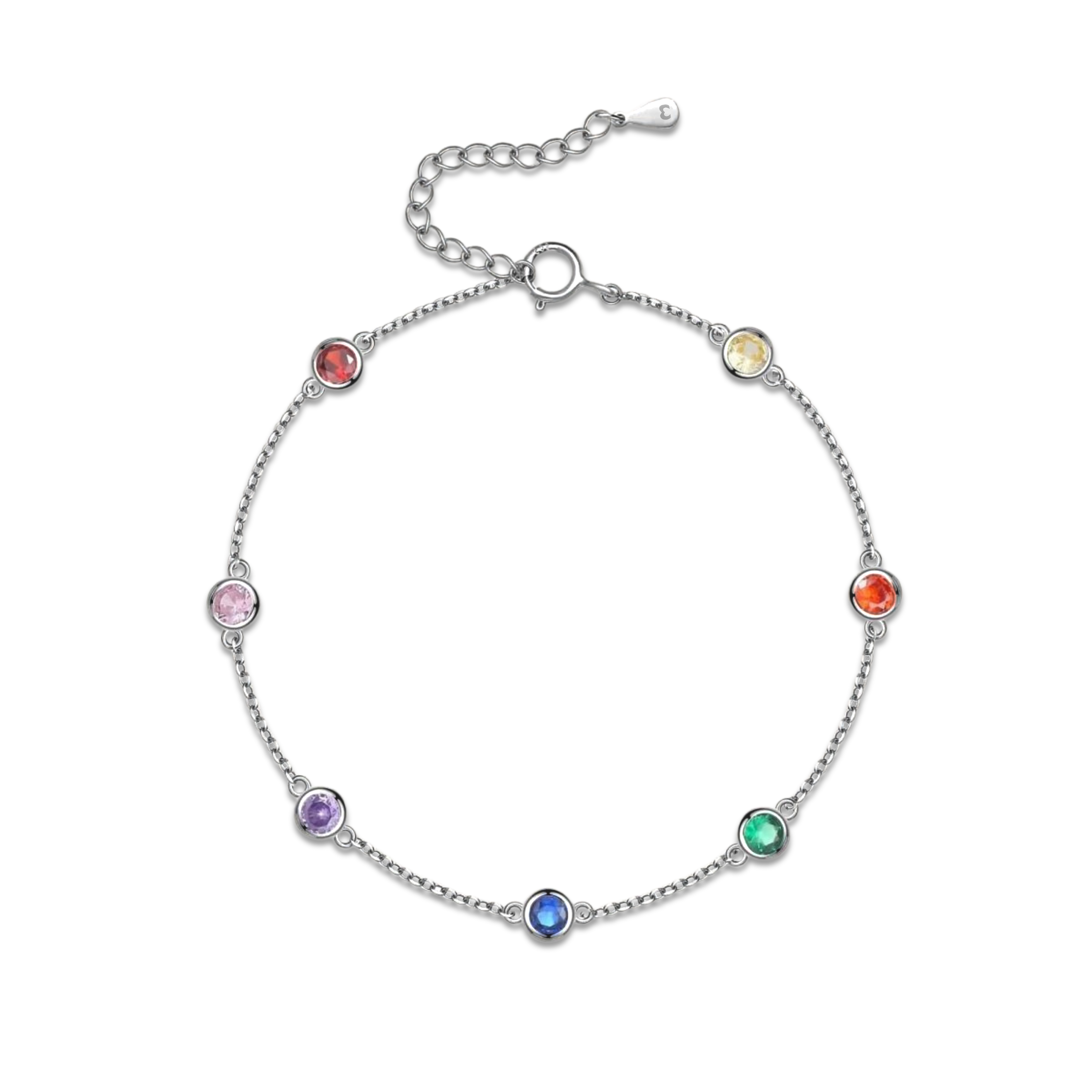 Regenbogen Fußkettchen - Emily Schmuck