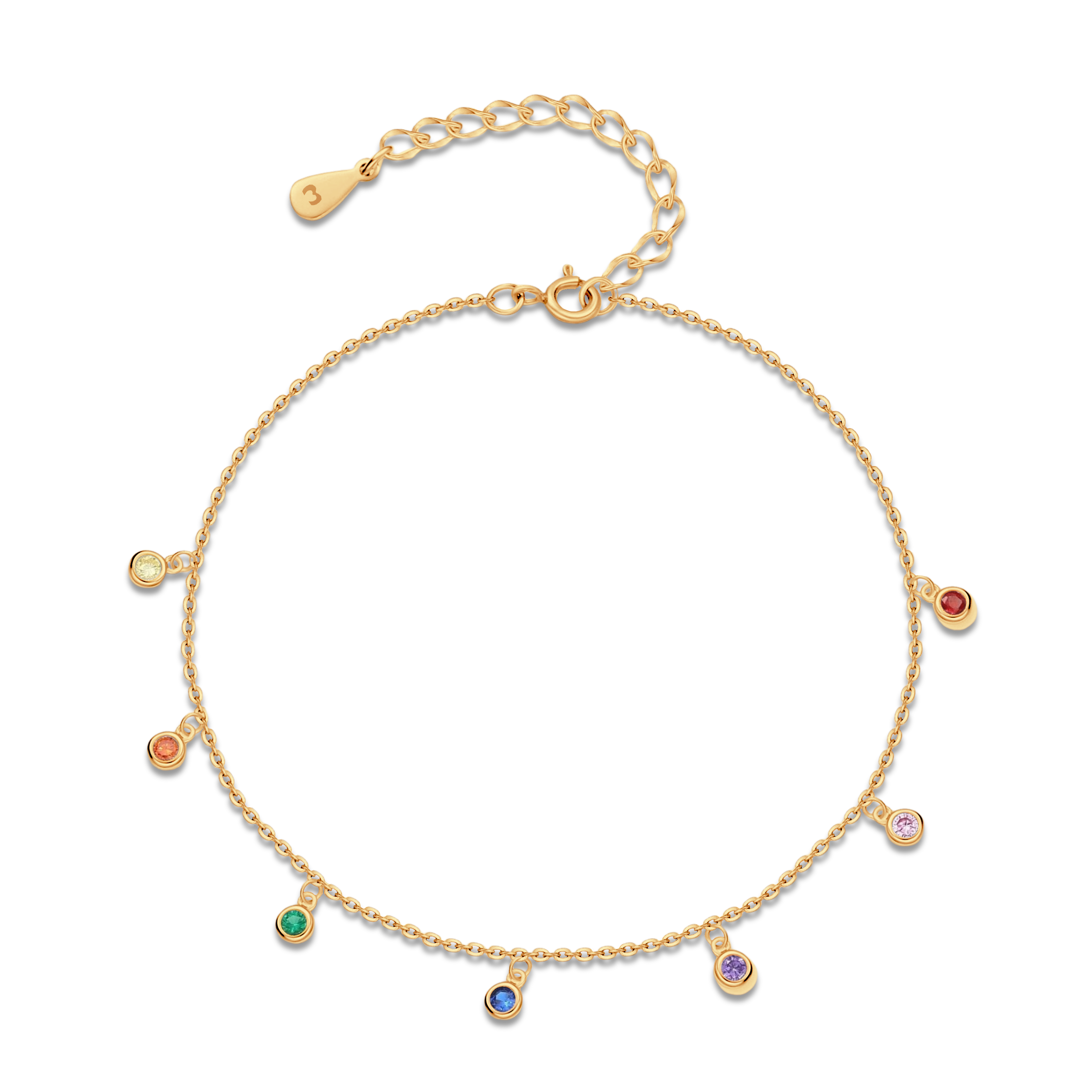 Kleine Glitzer Fußkettchen - Emily Schmuck