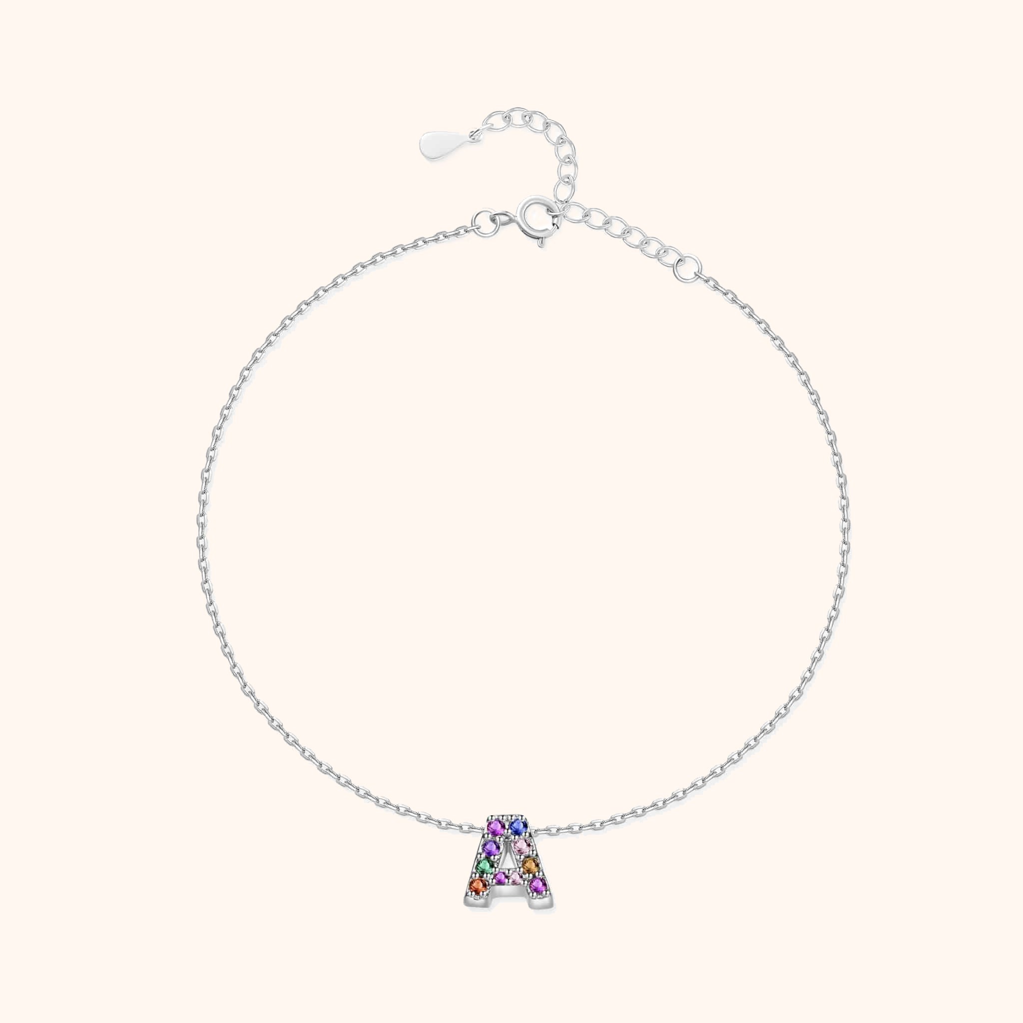 "Silberne Initiale" Fußkettchen - Emily Schmuck