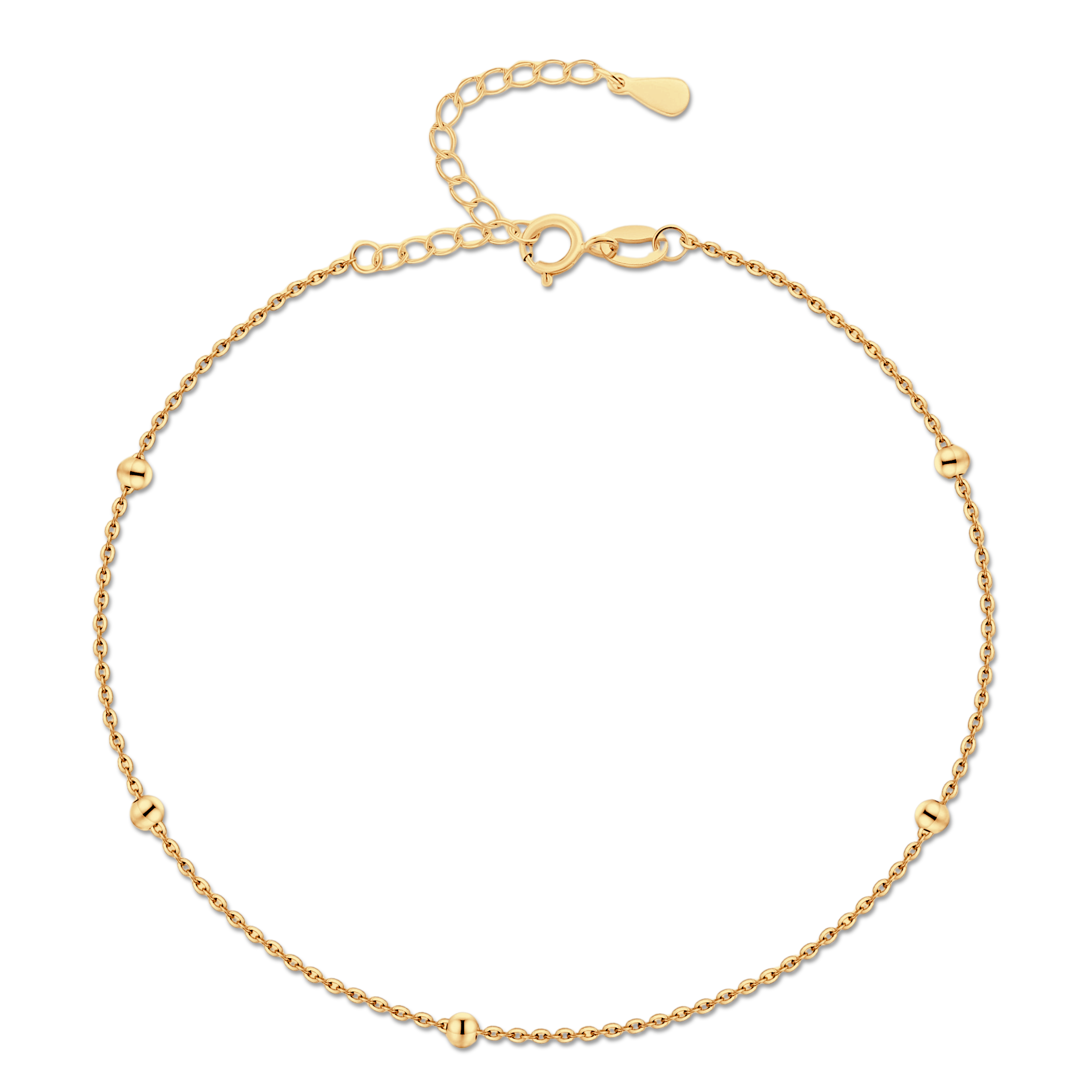 Kleine Bälle Fußkettchen - Emily Schmuck