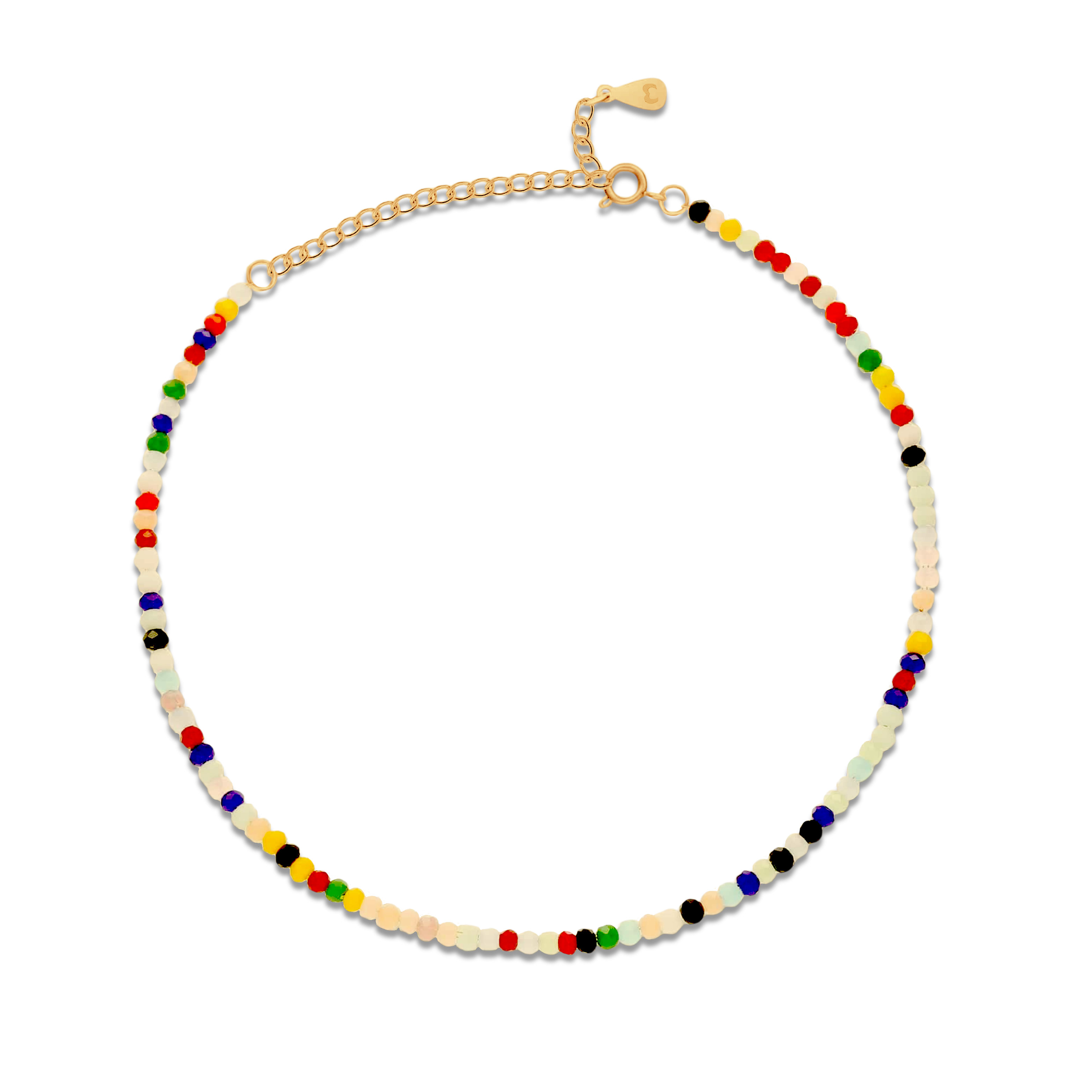 Farbe Steine Fußkettchen - Emily Schmuck