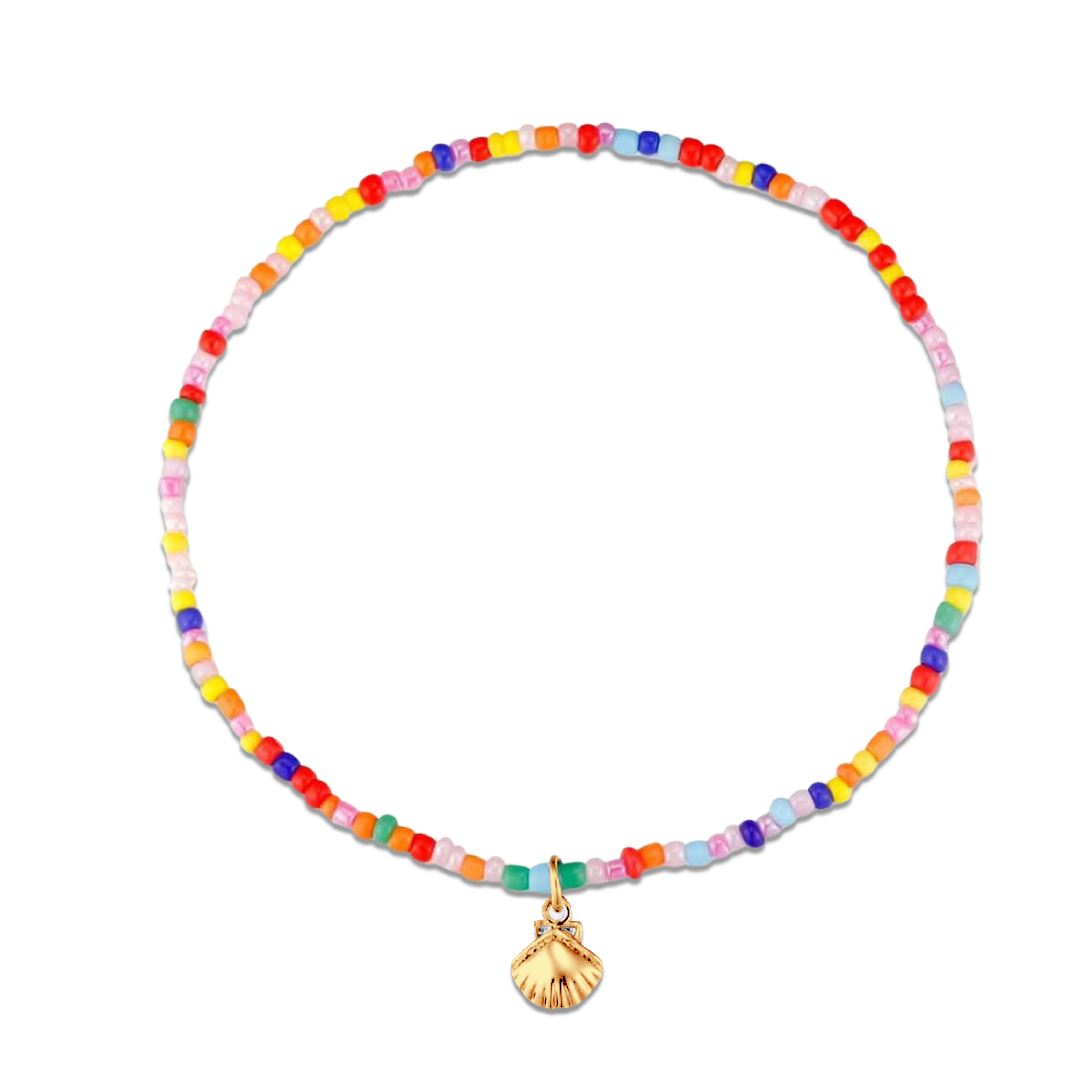 Mehrfarbige Muschel Fußkettchen - Emily Schmuck