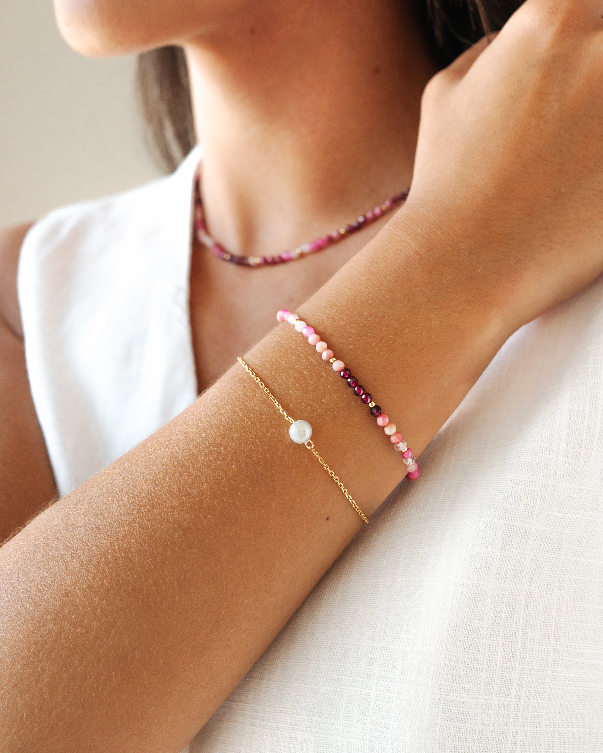 Lila Kristall Armband - Emily Schmuck