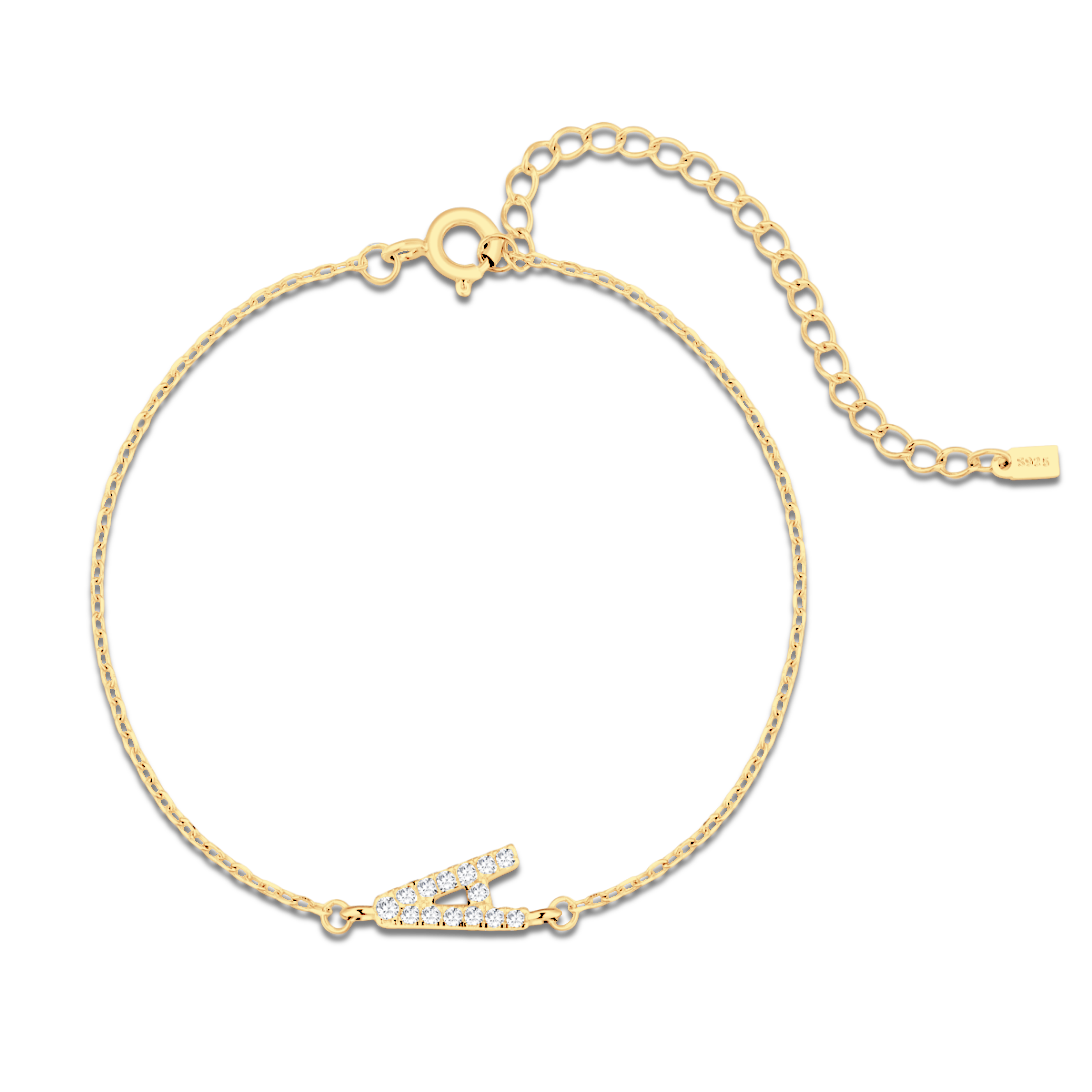 Alpha Letters Glitter Armband