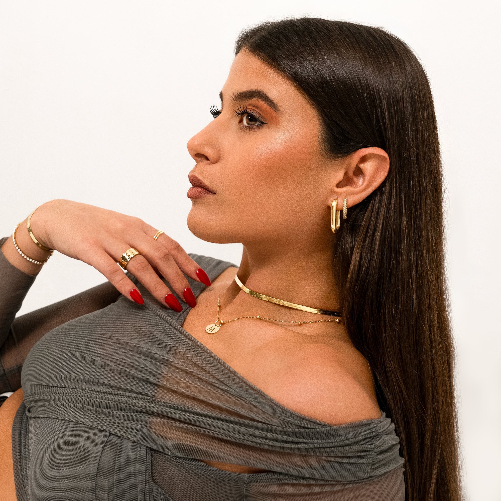 "Initialer Kreis" Halskette - Emily Schmuck