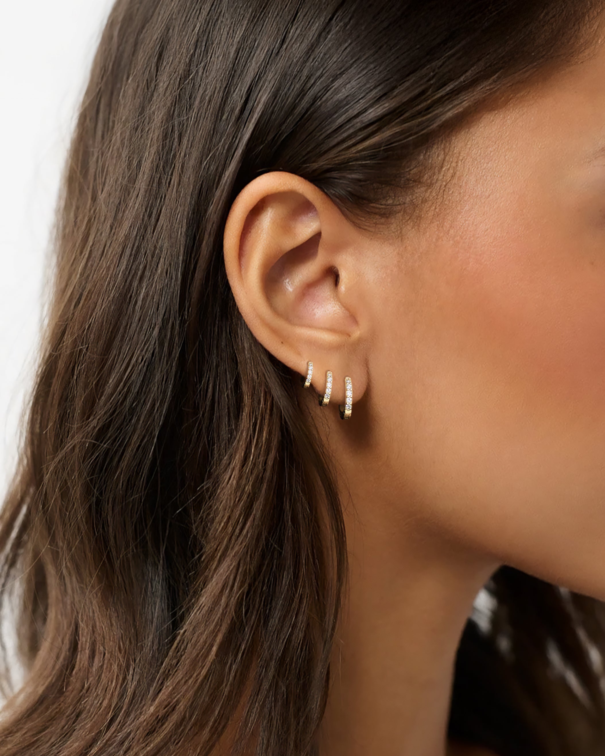 Dreifache Ringe Ohrringe - Emily Schmuck
