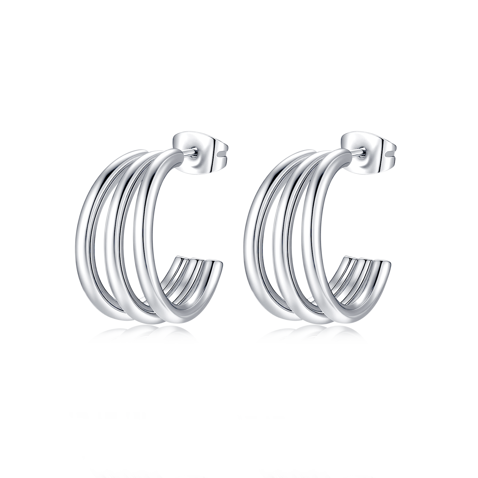 Trinität Halbring Ohrringe - Emily Schmuck