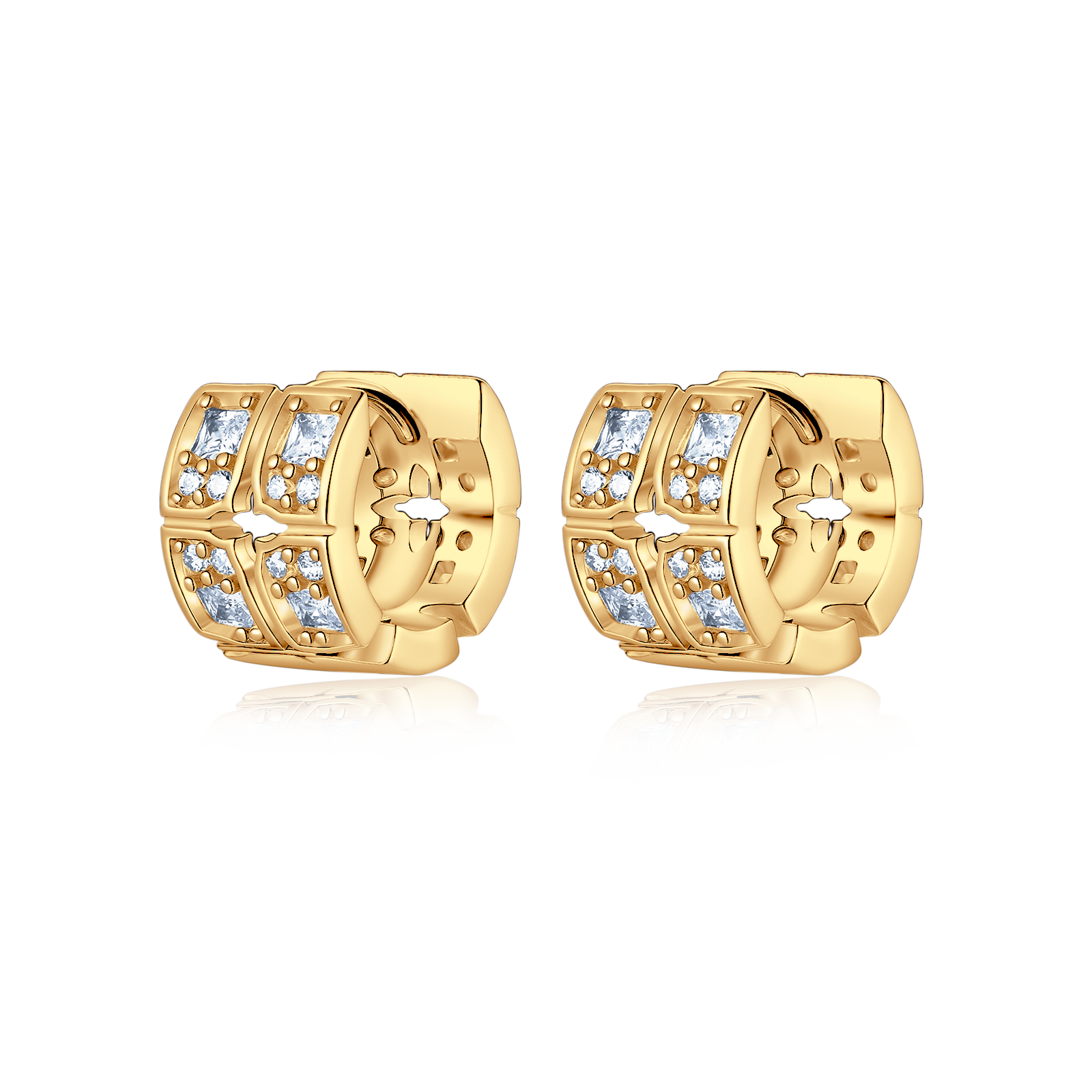 Kreuzform Reif-Ohrringe - Emily Schmuck