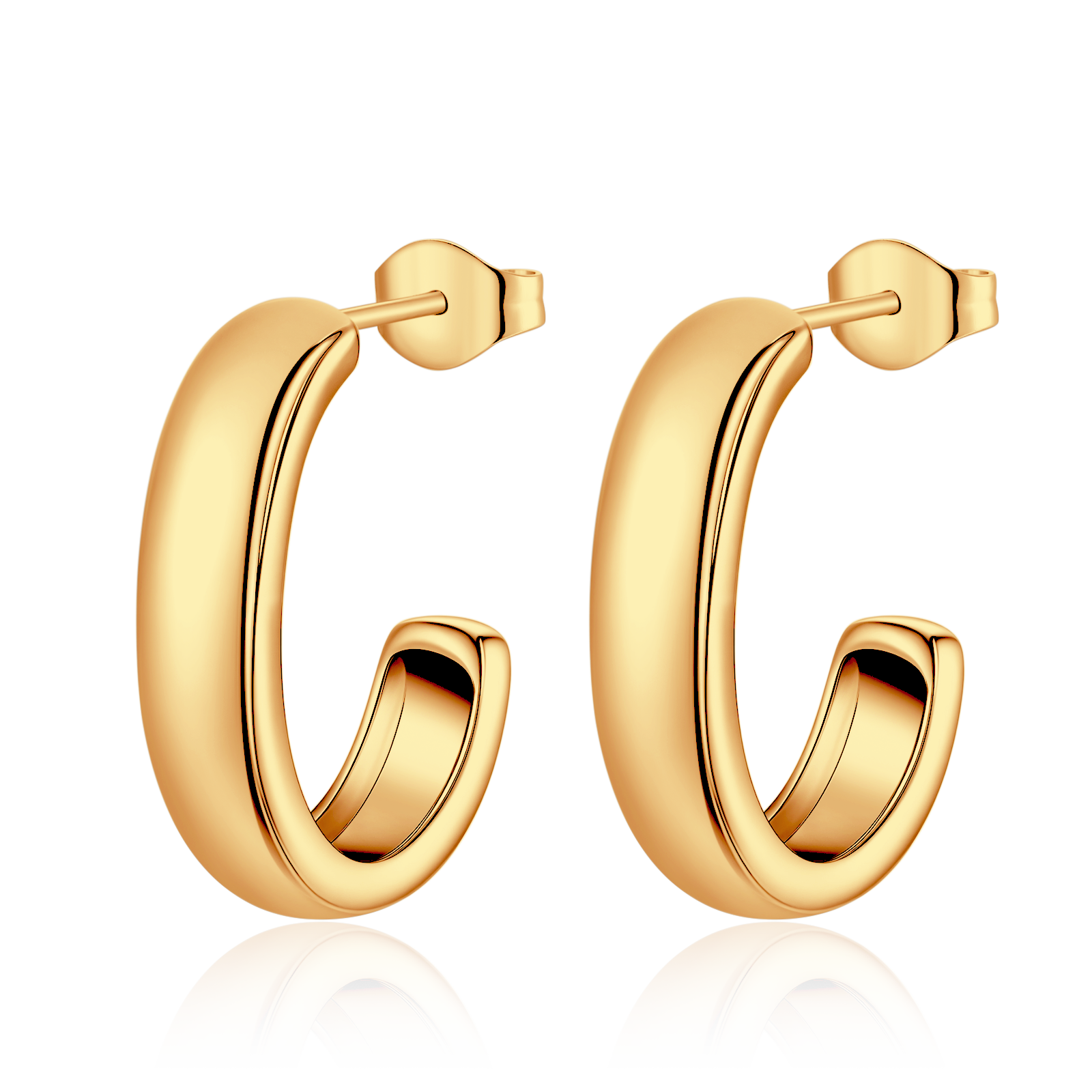 Halbring J Ohrringe - Emily Schmuck