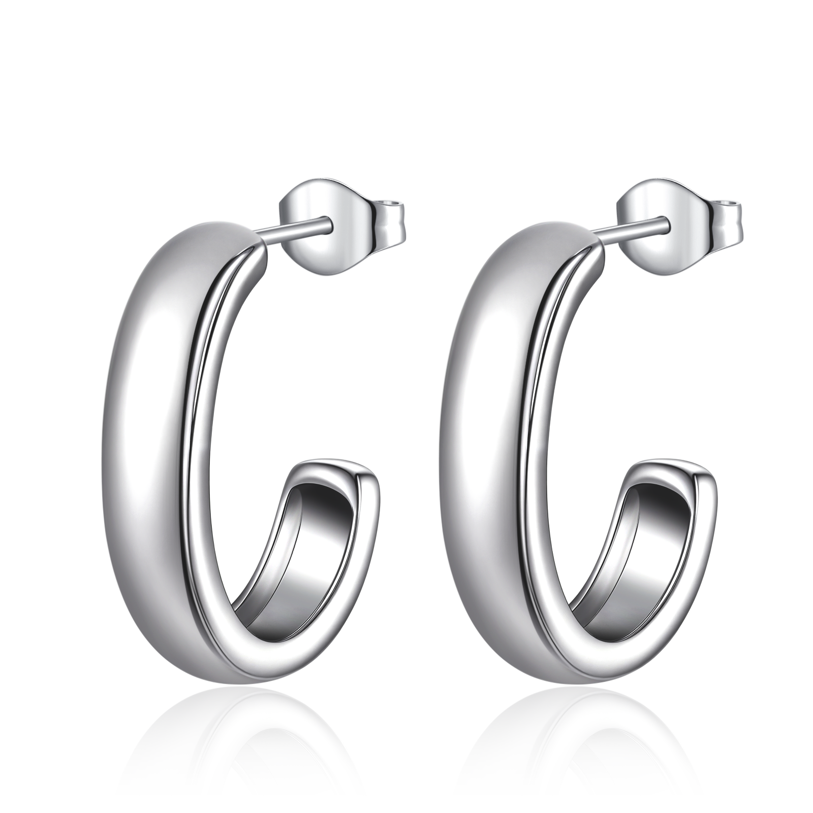 Halbring J Ohrringe - Emily Schmuck