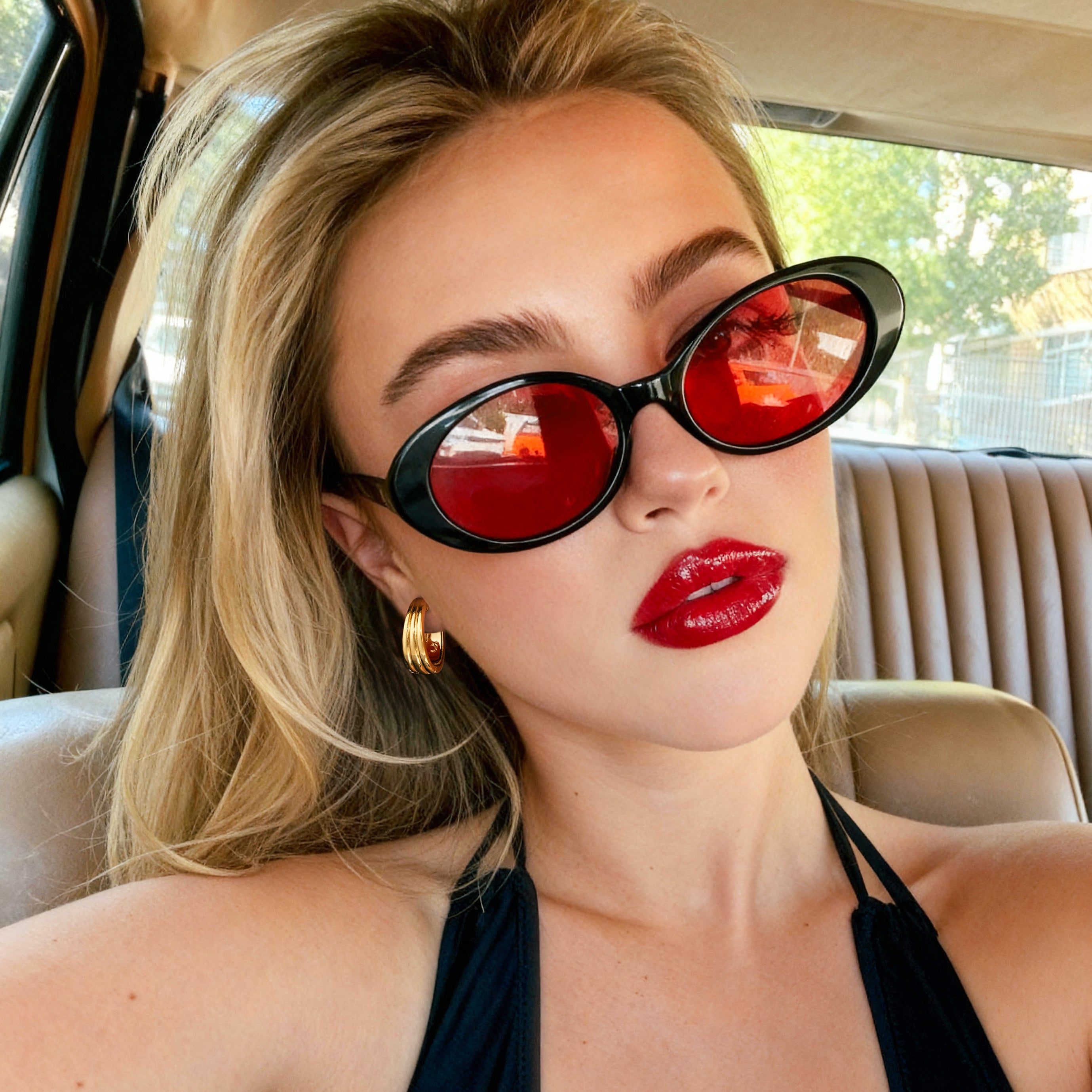 Geriffelte Reif-Ohrringe