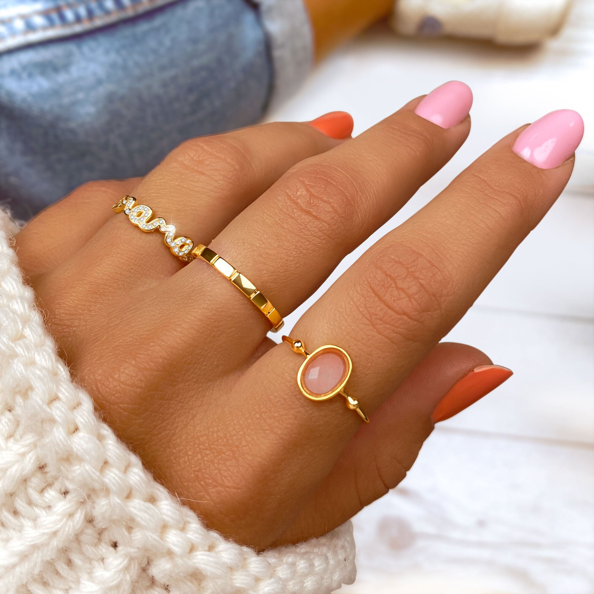 "Mama Glitzer" Ring - Emily Schmuck