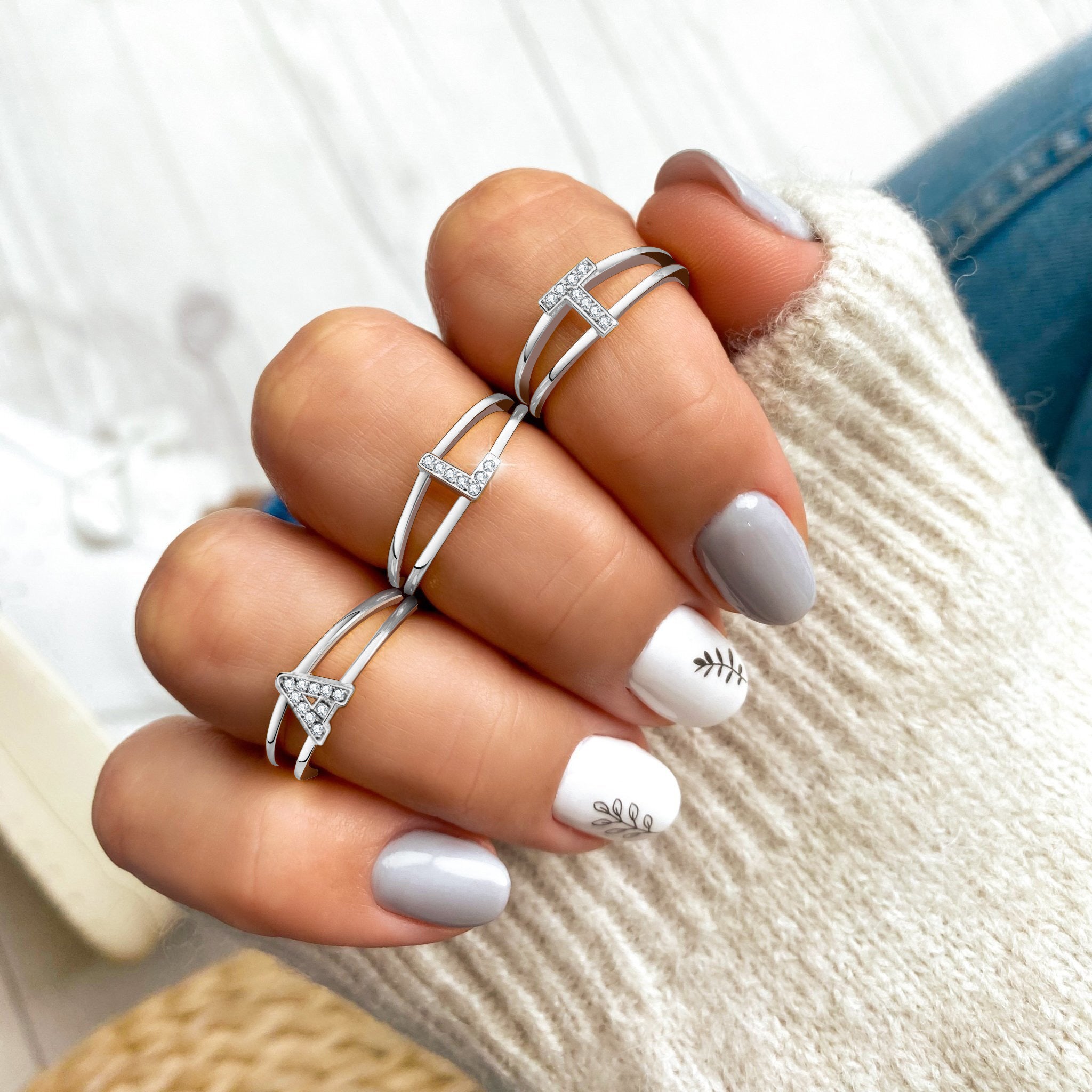 "Silberne Initialen" Ring - Emily Schmuck