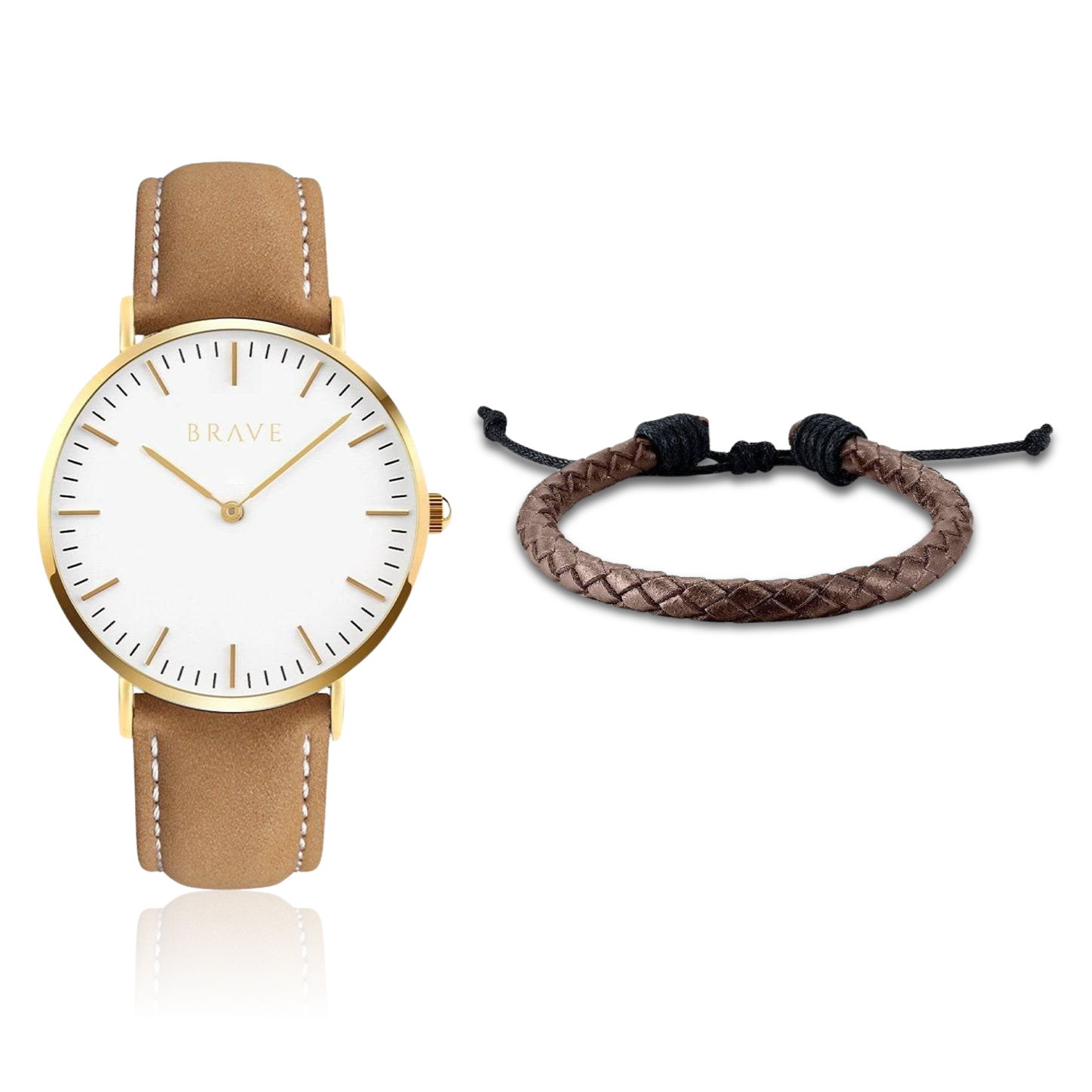Uhr + BRAVE Armband Set ~ Klassiker - Emily Schmuck