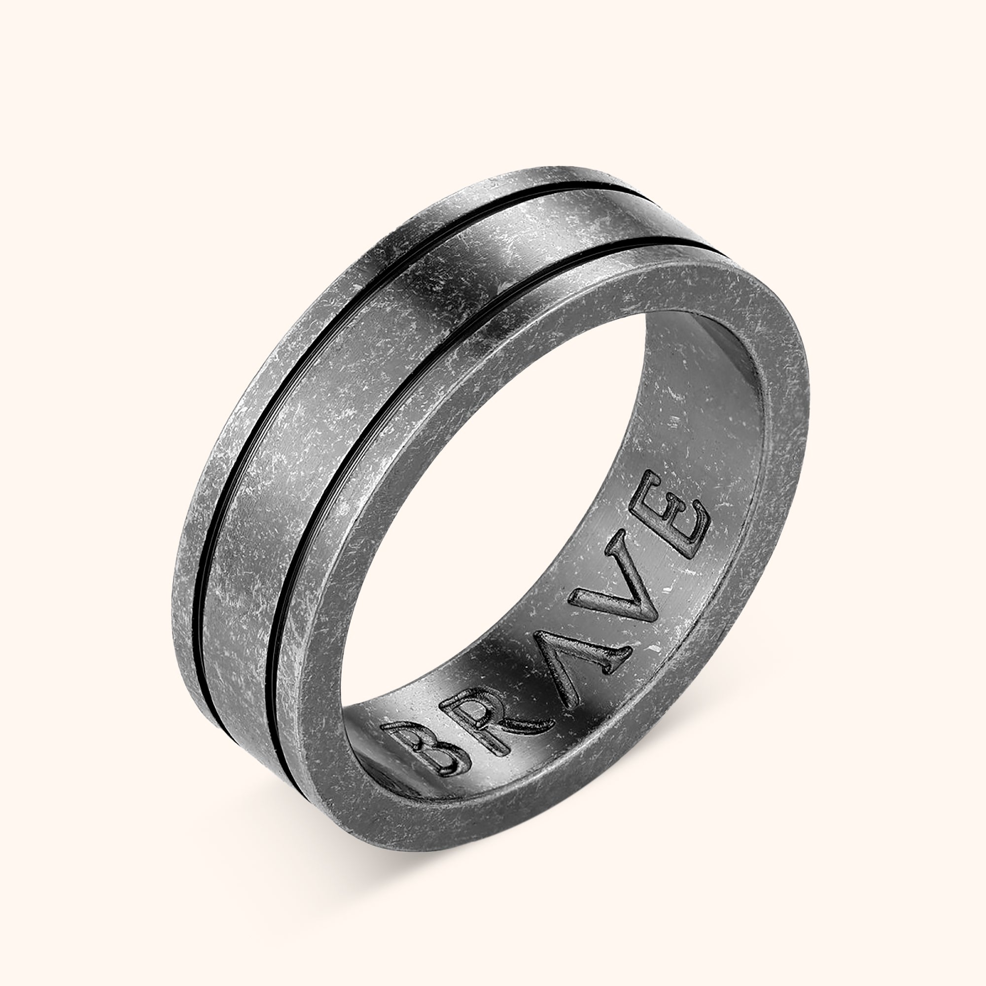 BRAVE "Basalt" Man Ring - Emily Schmuck