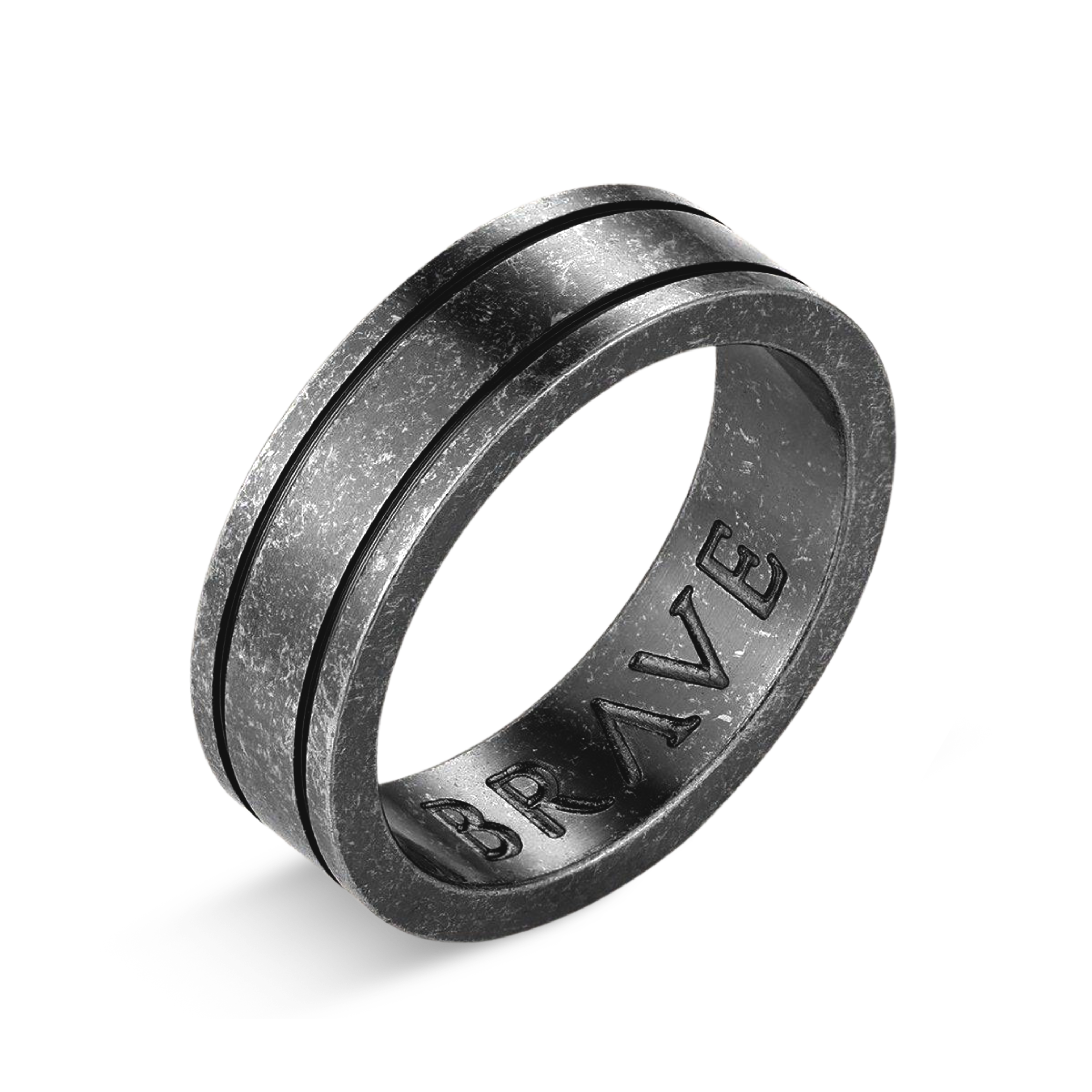 BRAVE Basalt Man Ring