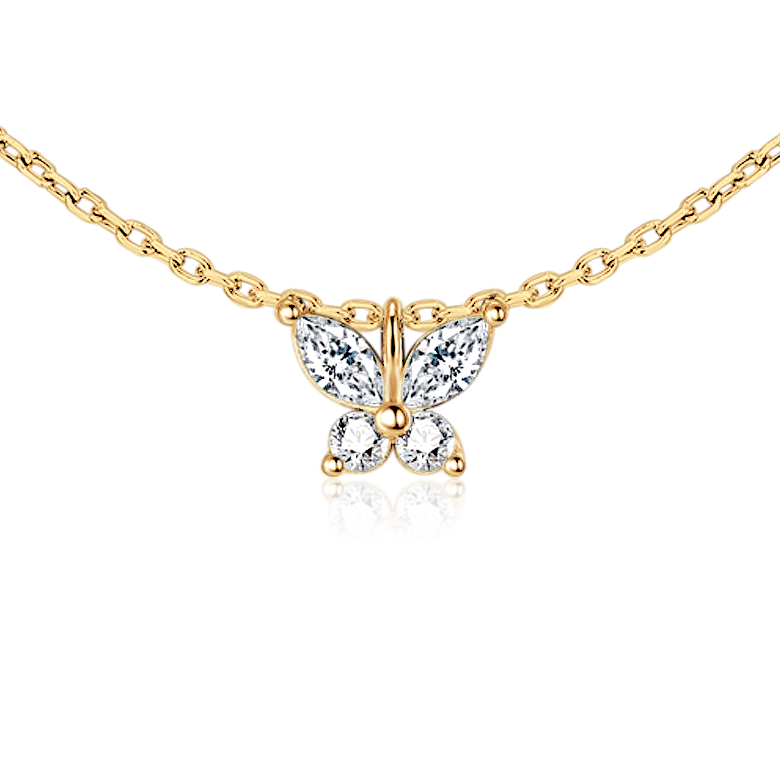Weißer Schmetterling Halskette - Emily Schmuck