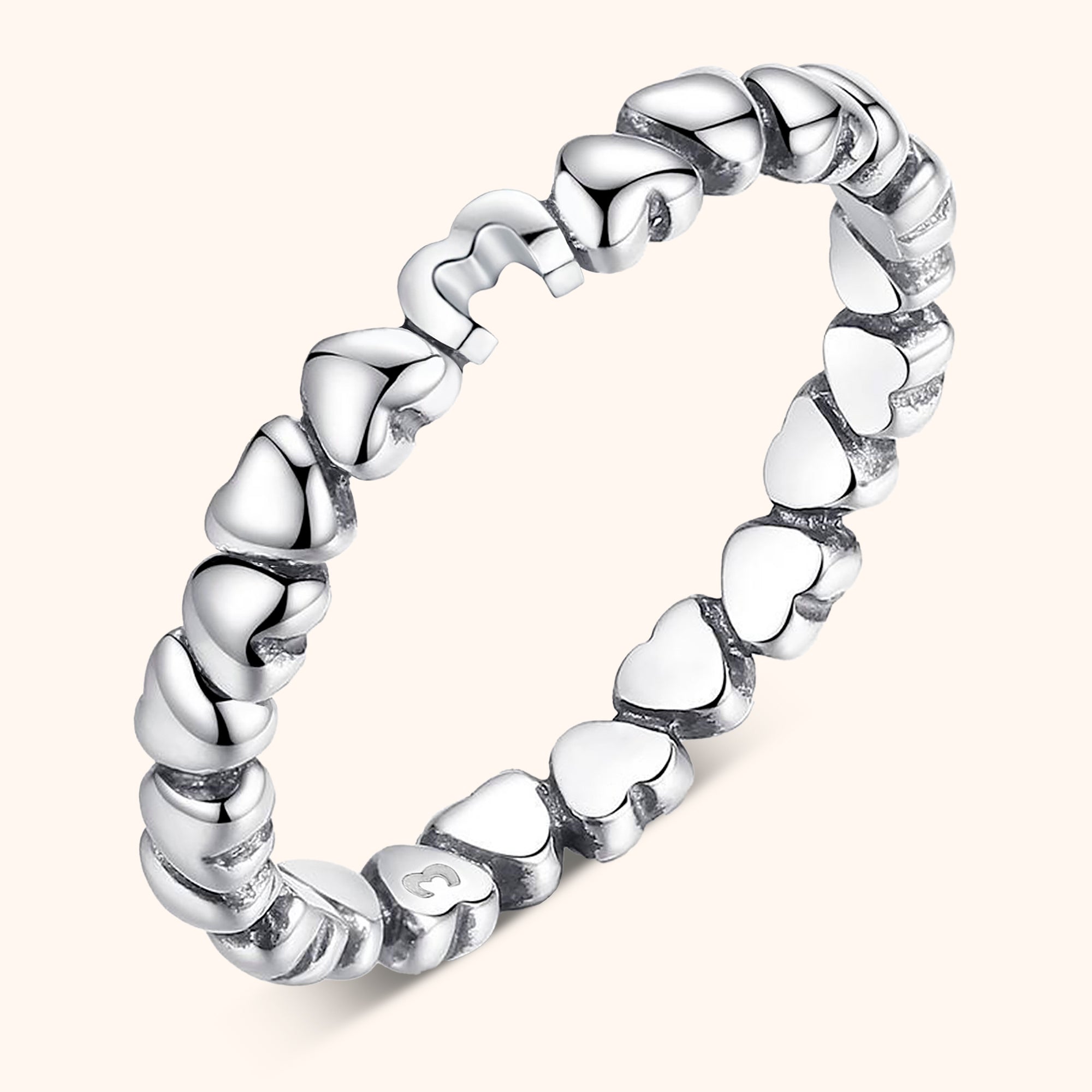 "Silber Herzen" Ring