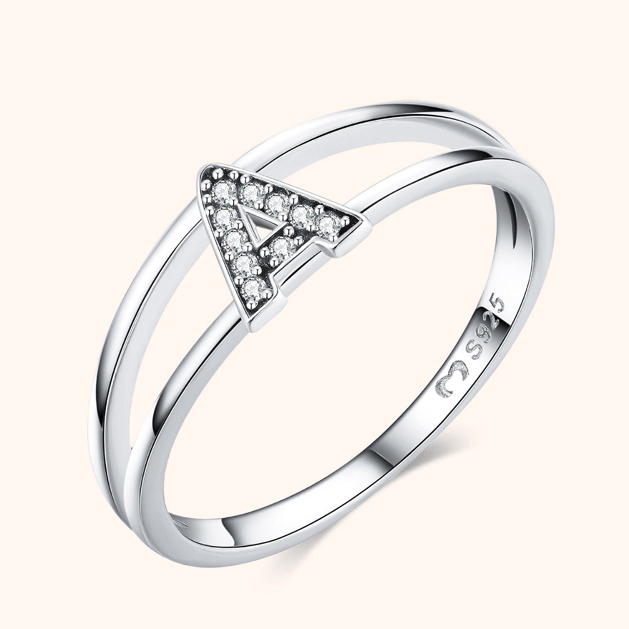 "Silberne Initialen" Ring - Emily Schmuck