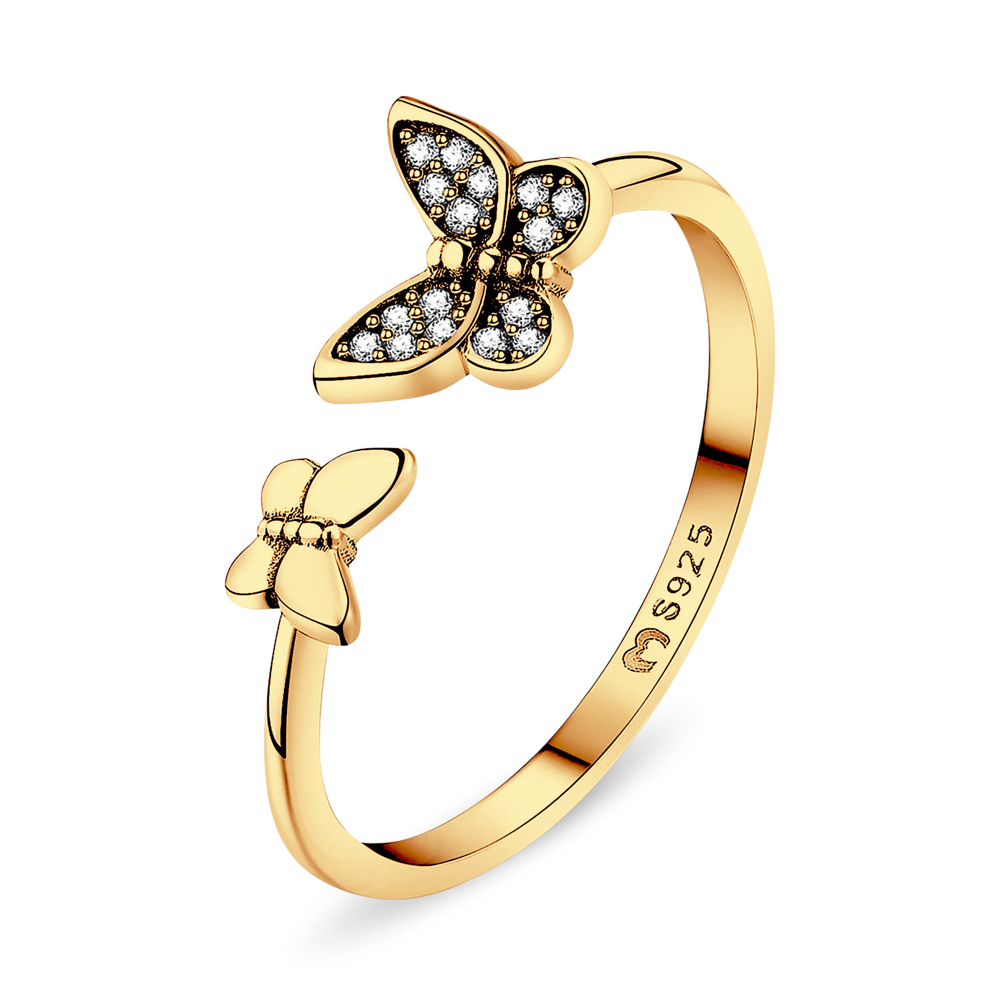 Kleine Schmetterlinge Ring - Emily Schmuck