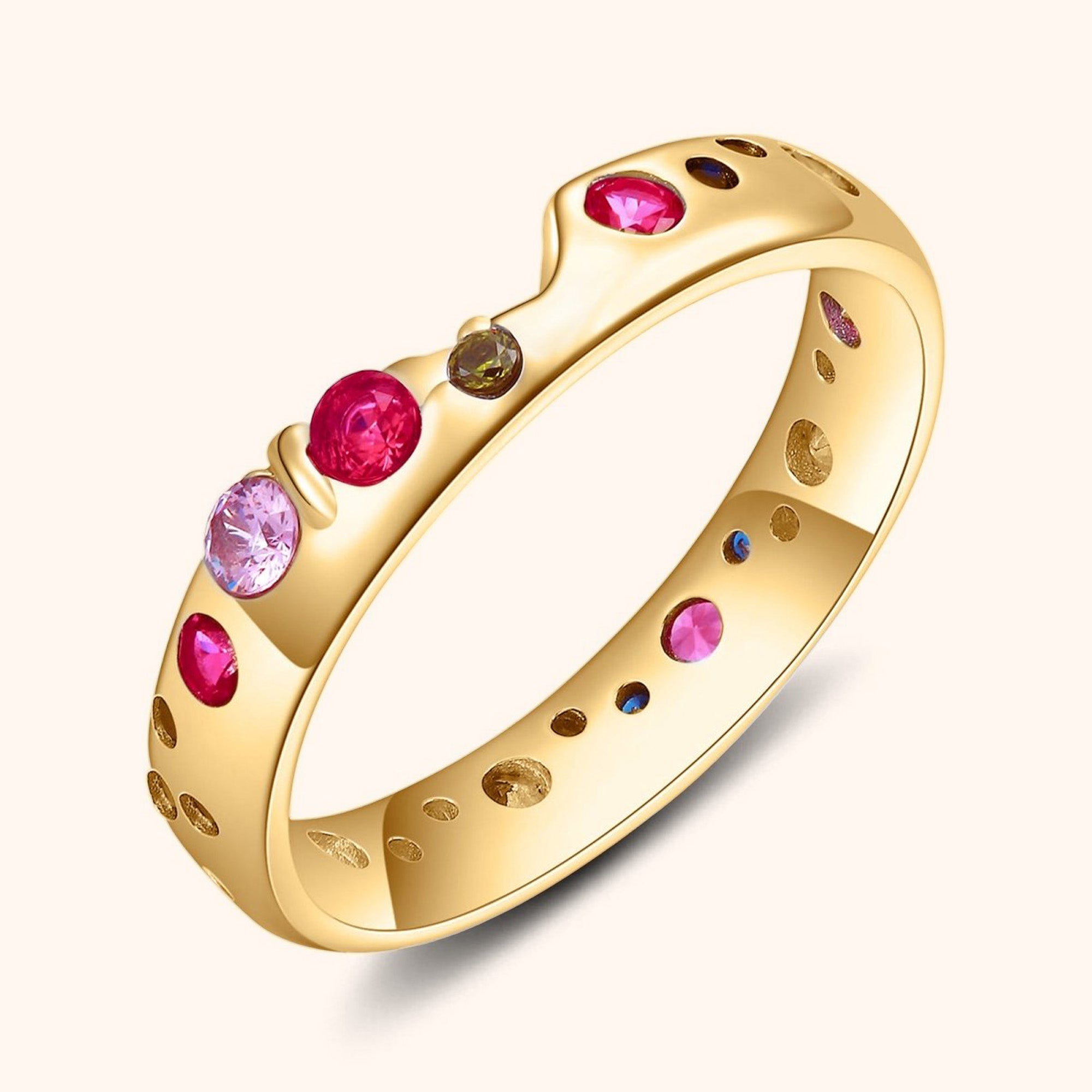 "Farbige Zirkonia" Ring - Emily Schmuck