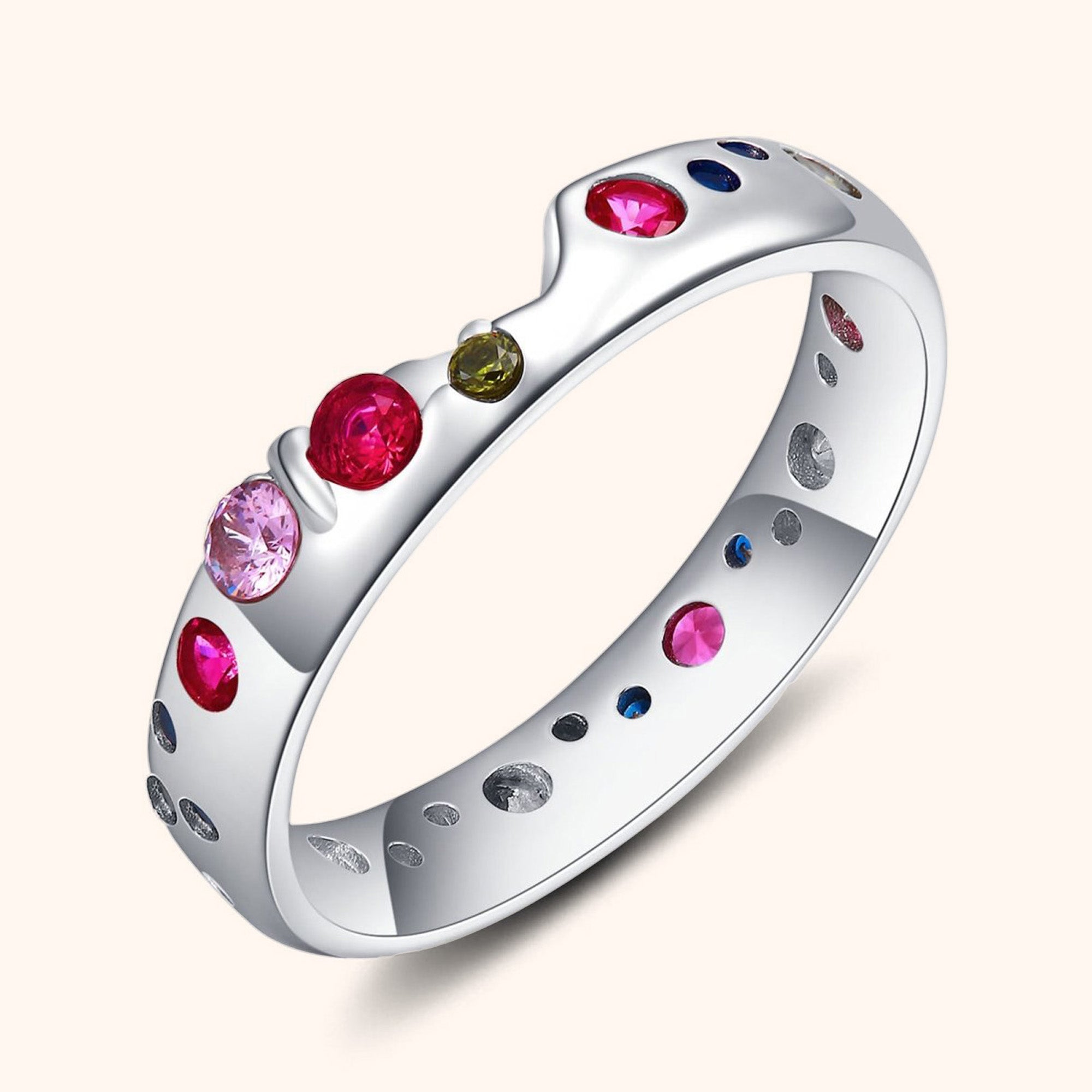 "Farbige Zirkonia" Ring - Emily Schmuck