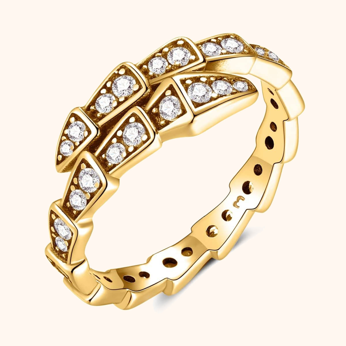 Glänzende Schlange Ring