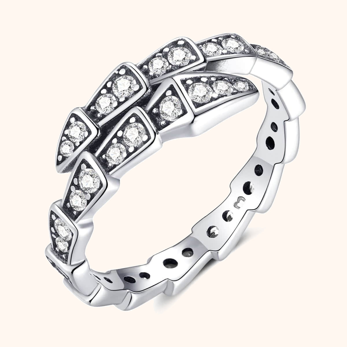 Glänzende Schlange Ring