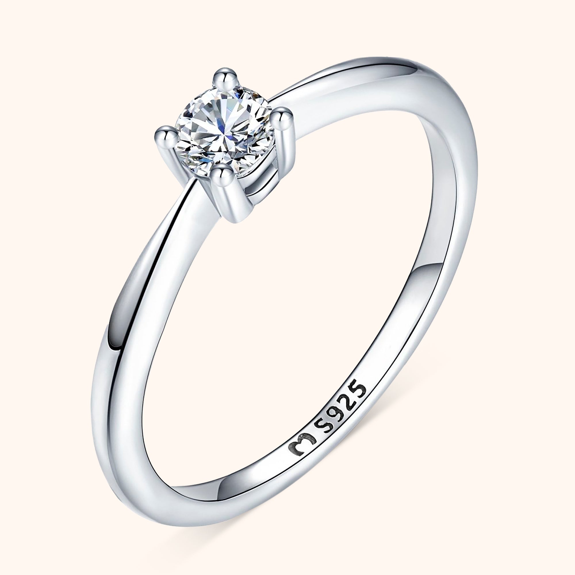 "Solitär Zirkonia" Ring - Emily Schmuck