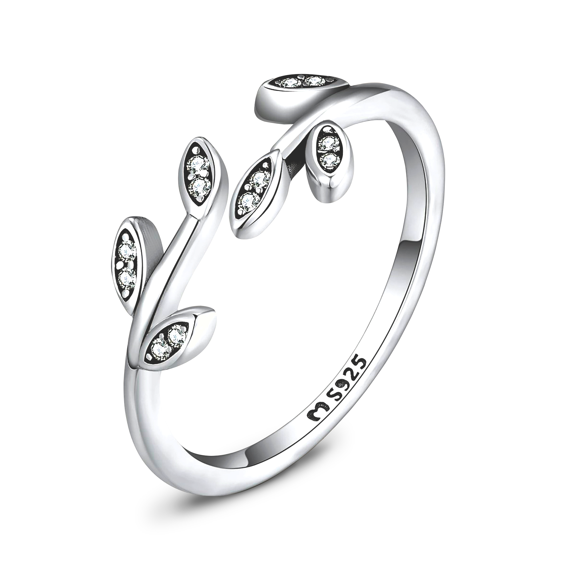 Kleines Glänzendes Blatt Ring - Emily Schmuck