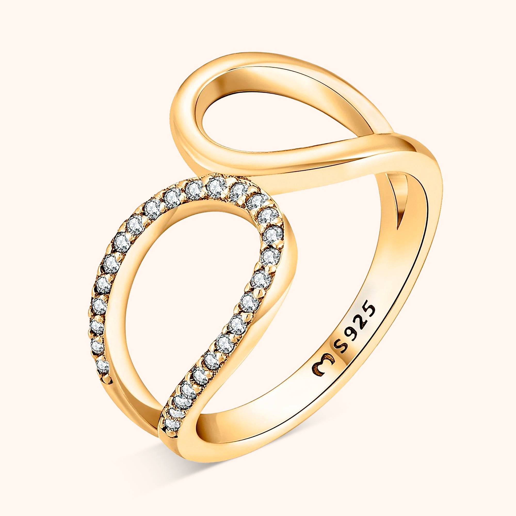 "kurvenförmig" Ring - Emily Schmuck