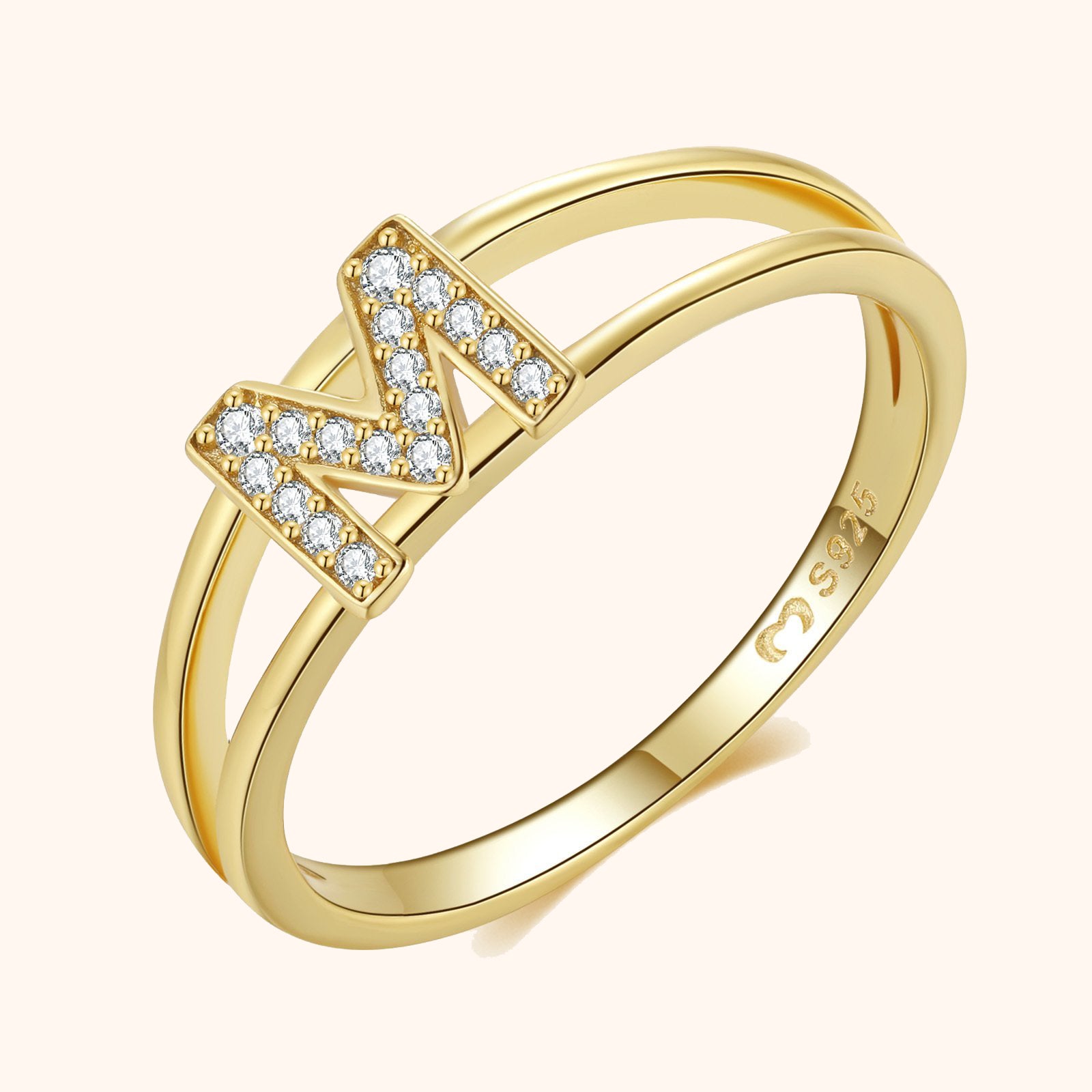 Goldene Initialen Ring - Emily Schmuck