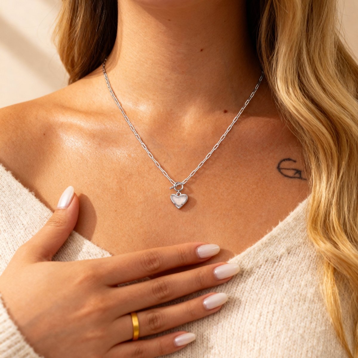 Mineralisches Herz Halskette