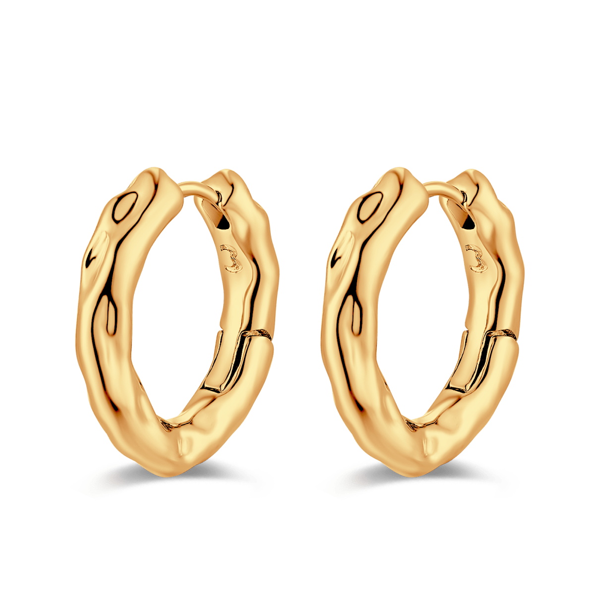 Gewellte Reif-Ohrringe