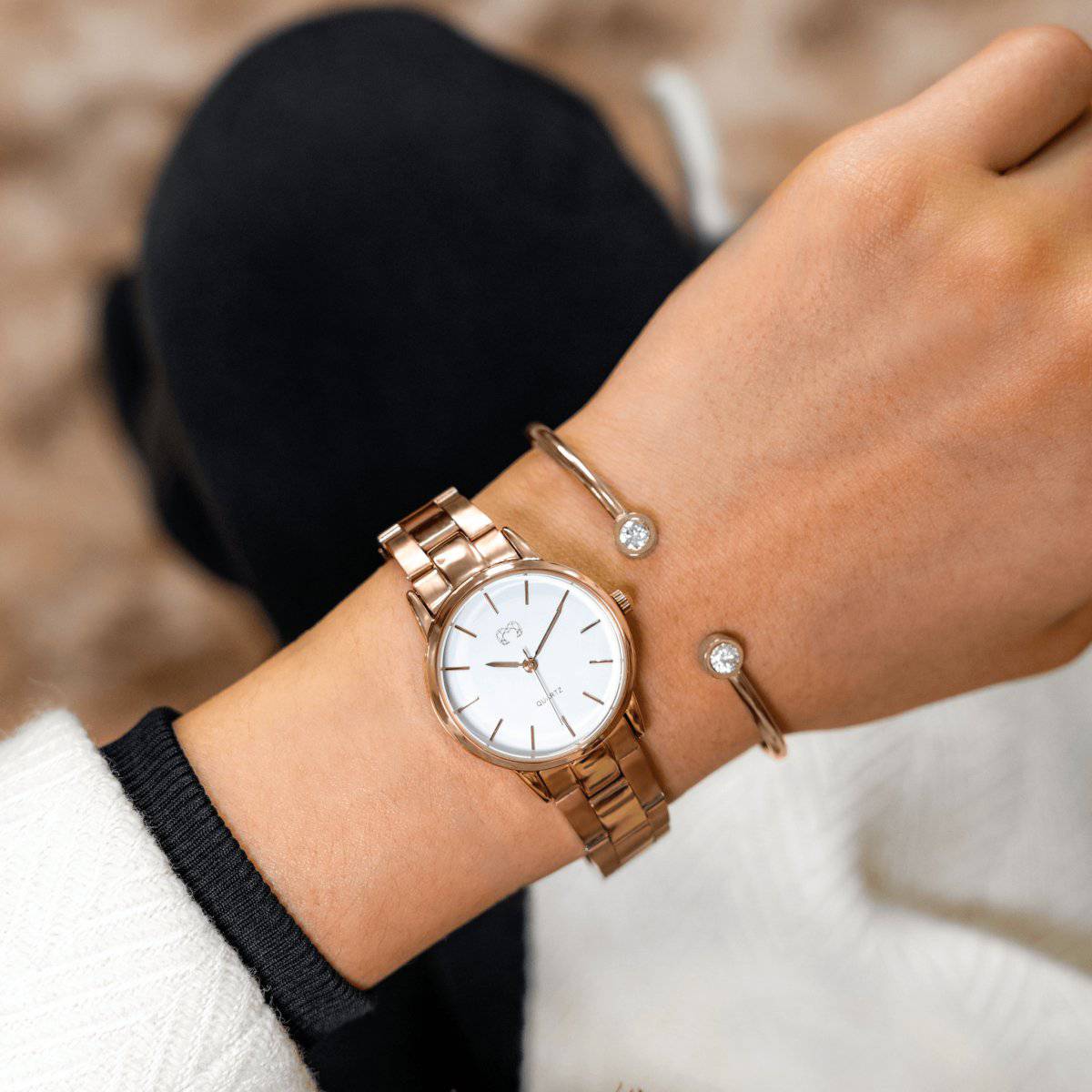 "Kalifornien" Uhr ~ RosaWeiß - Emily Schmuck