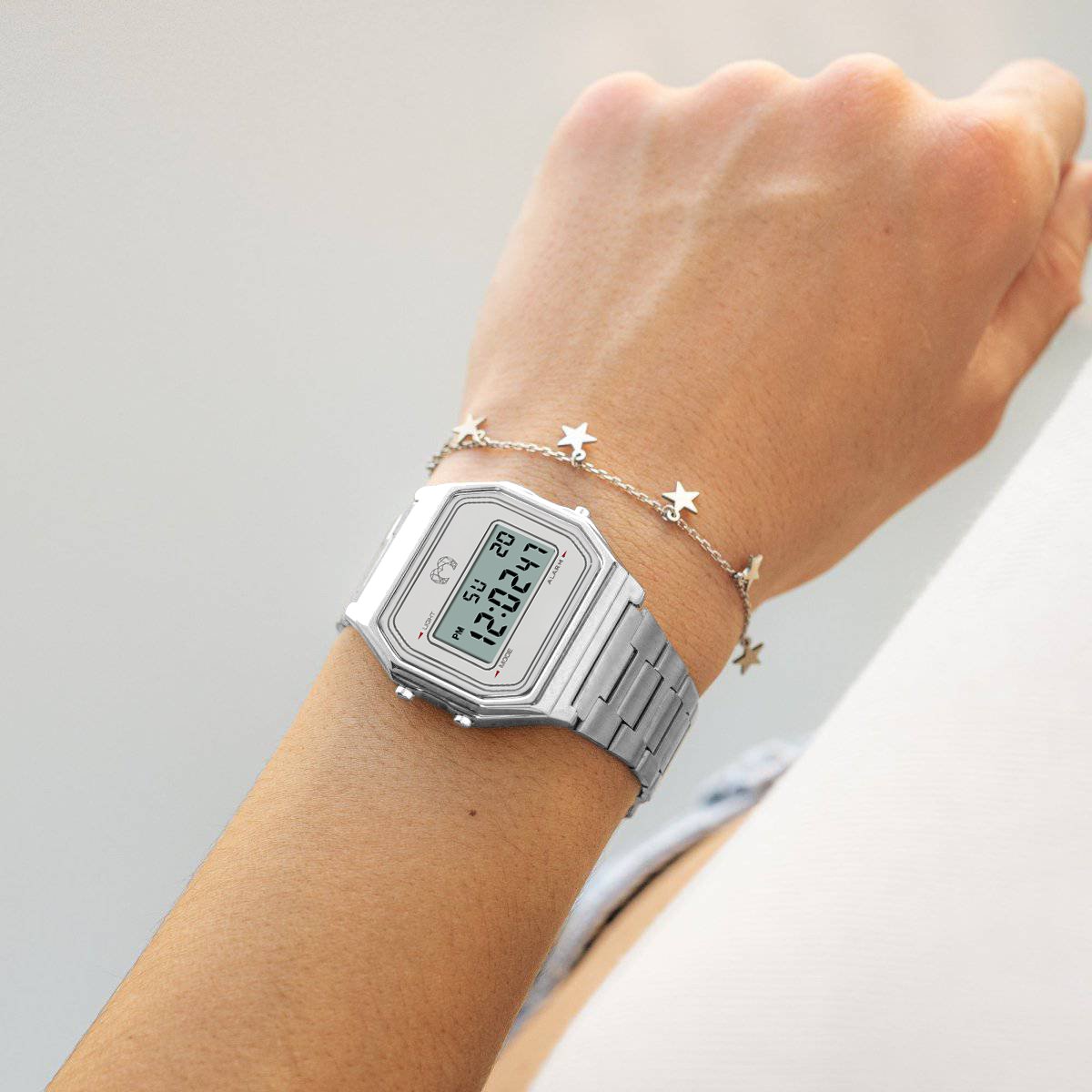 Vintage Digitaluhr ~ Silber - Emily Schmuck