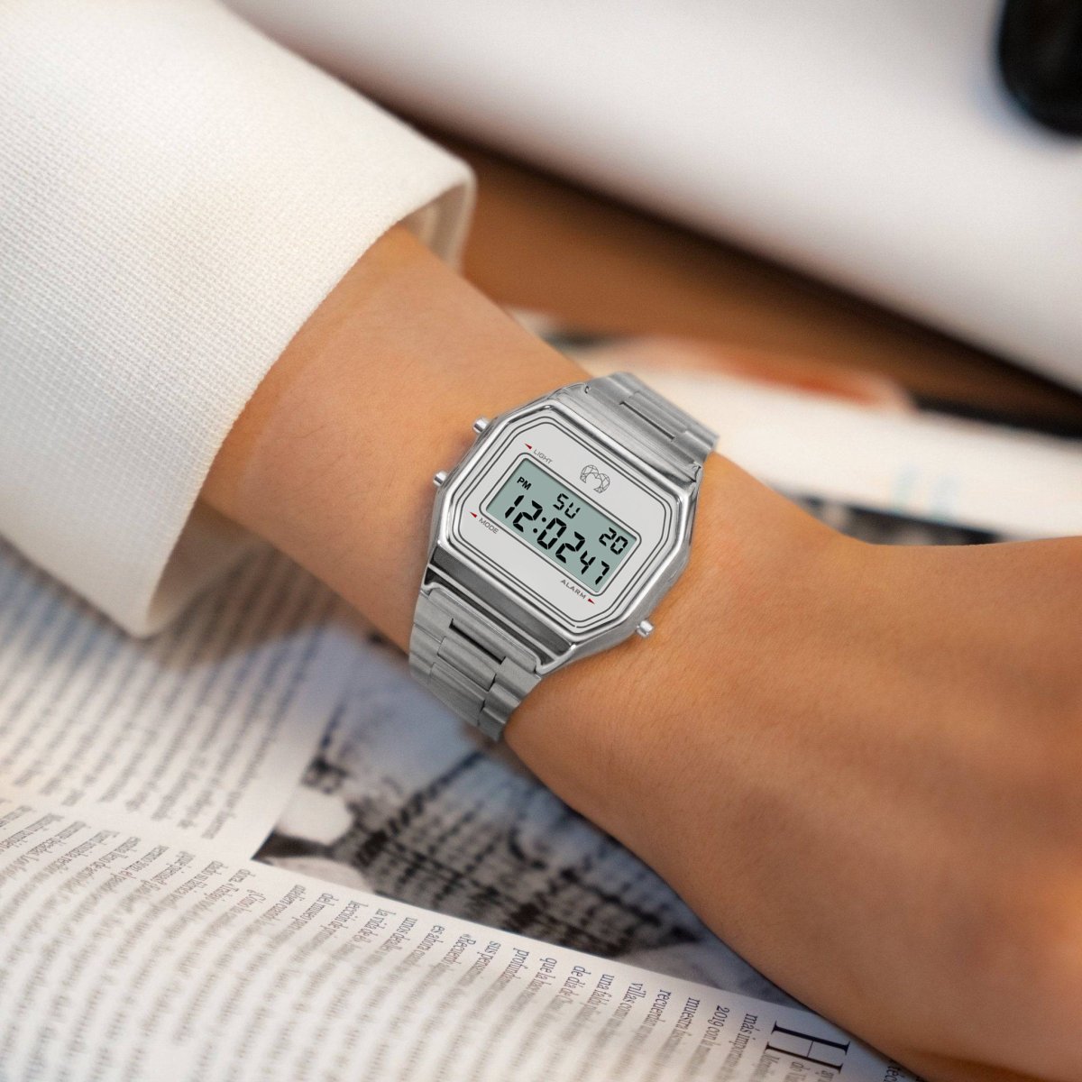 Vintage Digitaluhr ~ Silber - Emily Schmuck