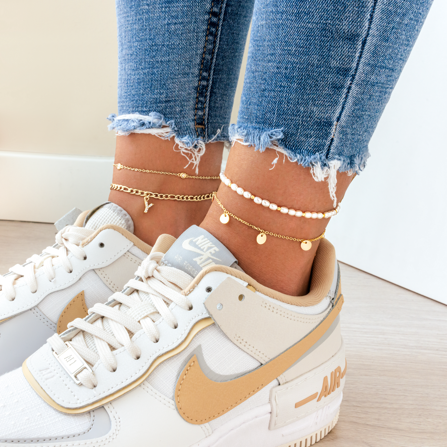 "Kreise" Fußkettchen - Emily Schmuck