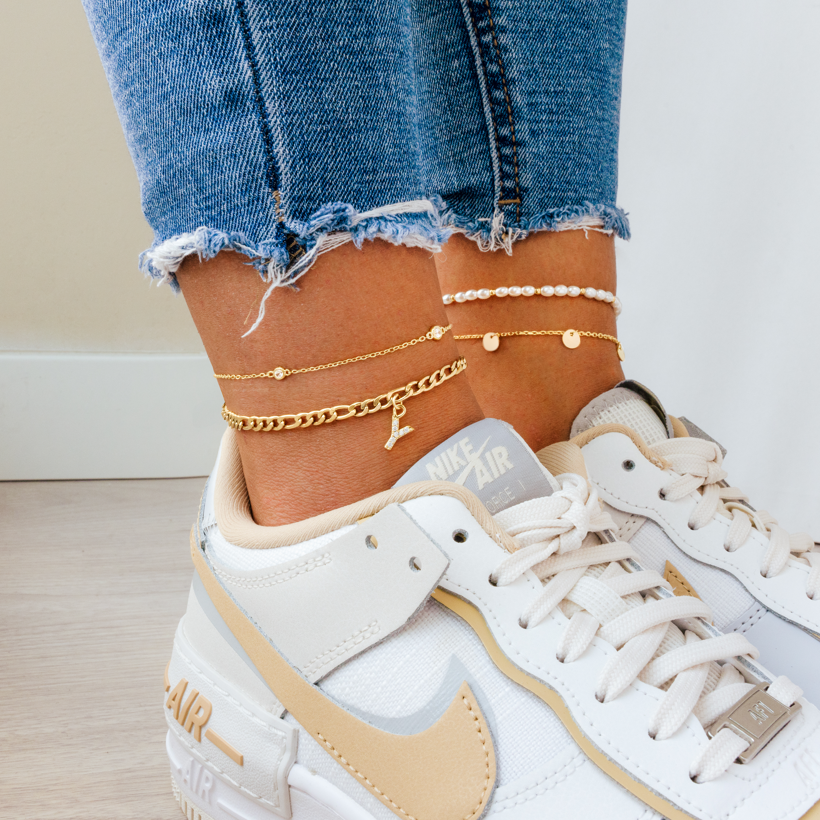 "Kreise" Fußkettchen - Emily Schmuck