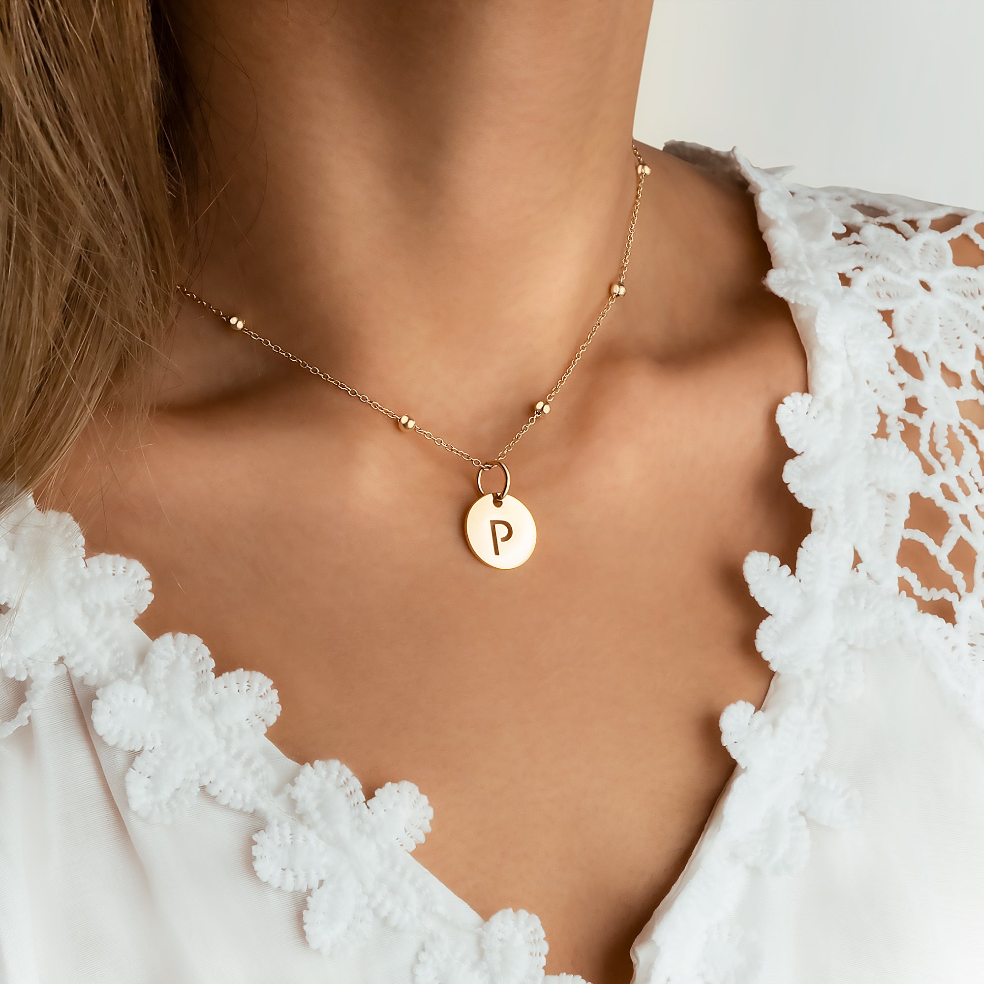 "Initialer Kreis" Halskette - Emily Schmuck