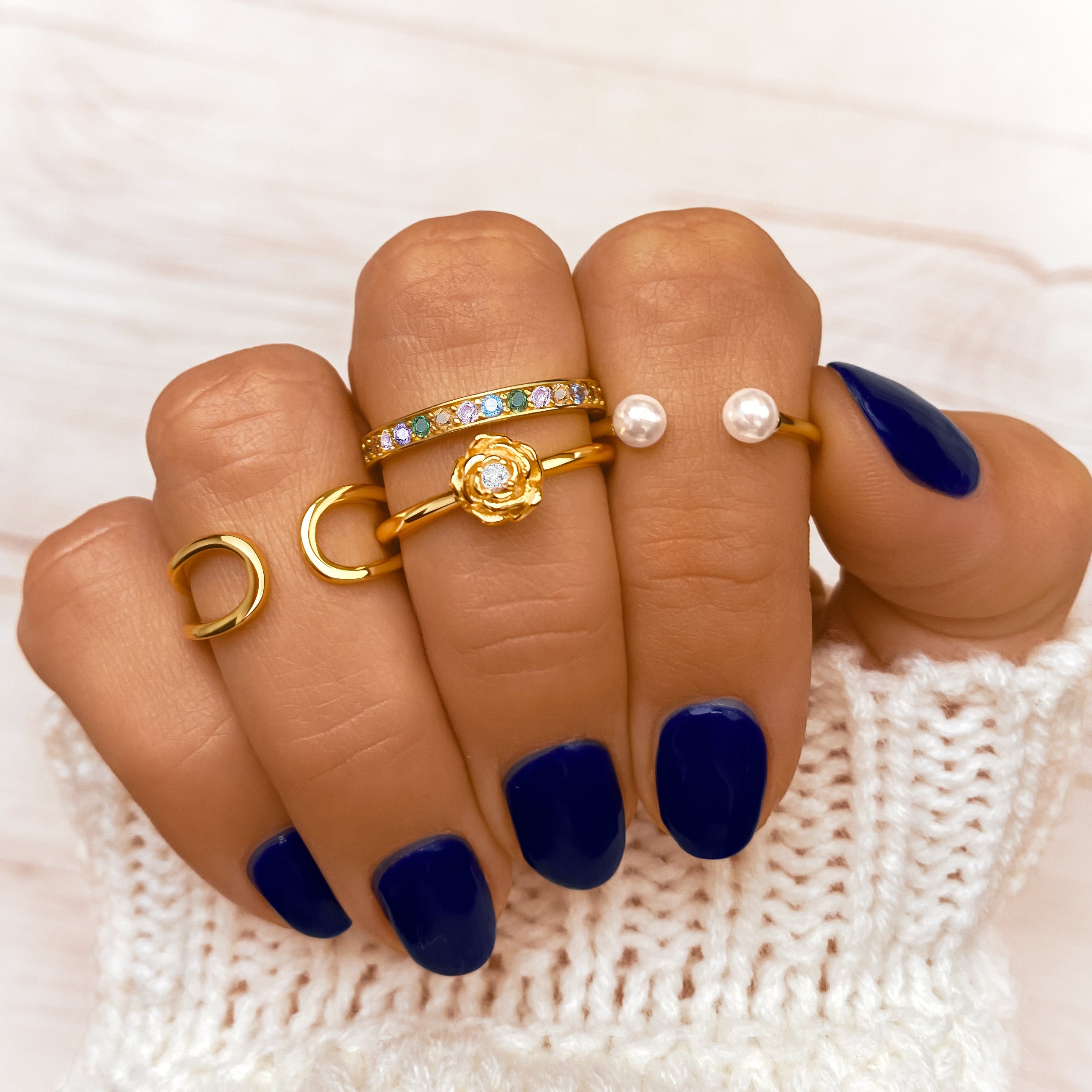 "Perle Doppelt" Ring - Emily Schmuck