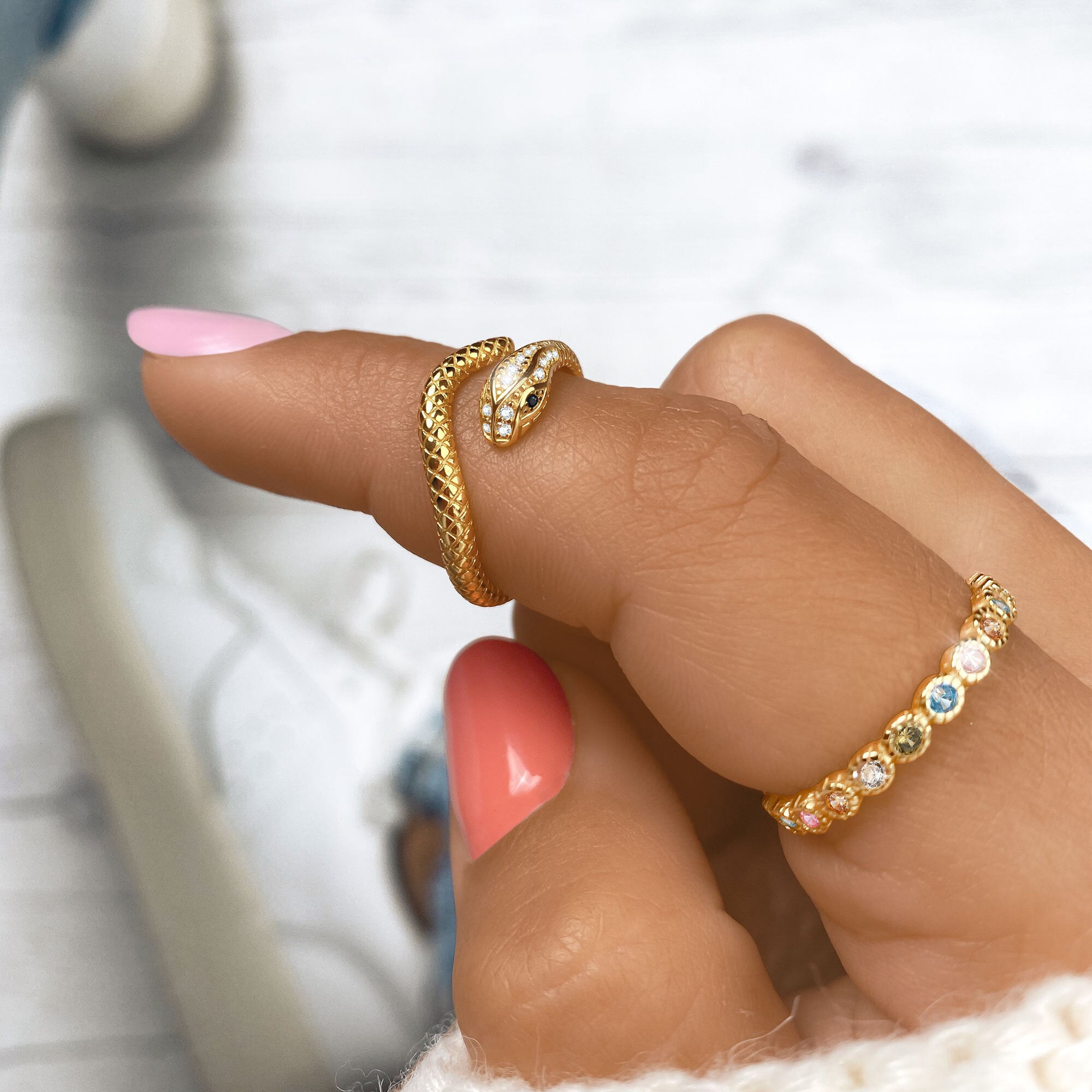 "Zirkuläre Farben" Ring - Emily Schmuck