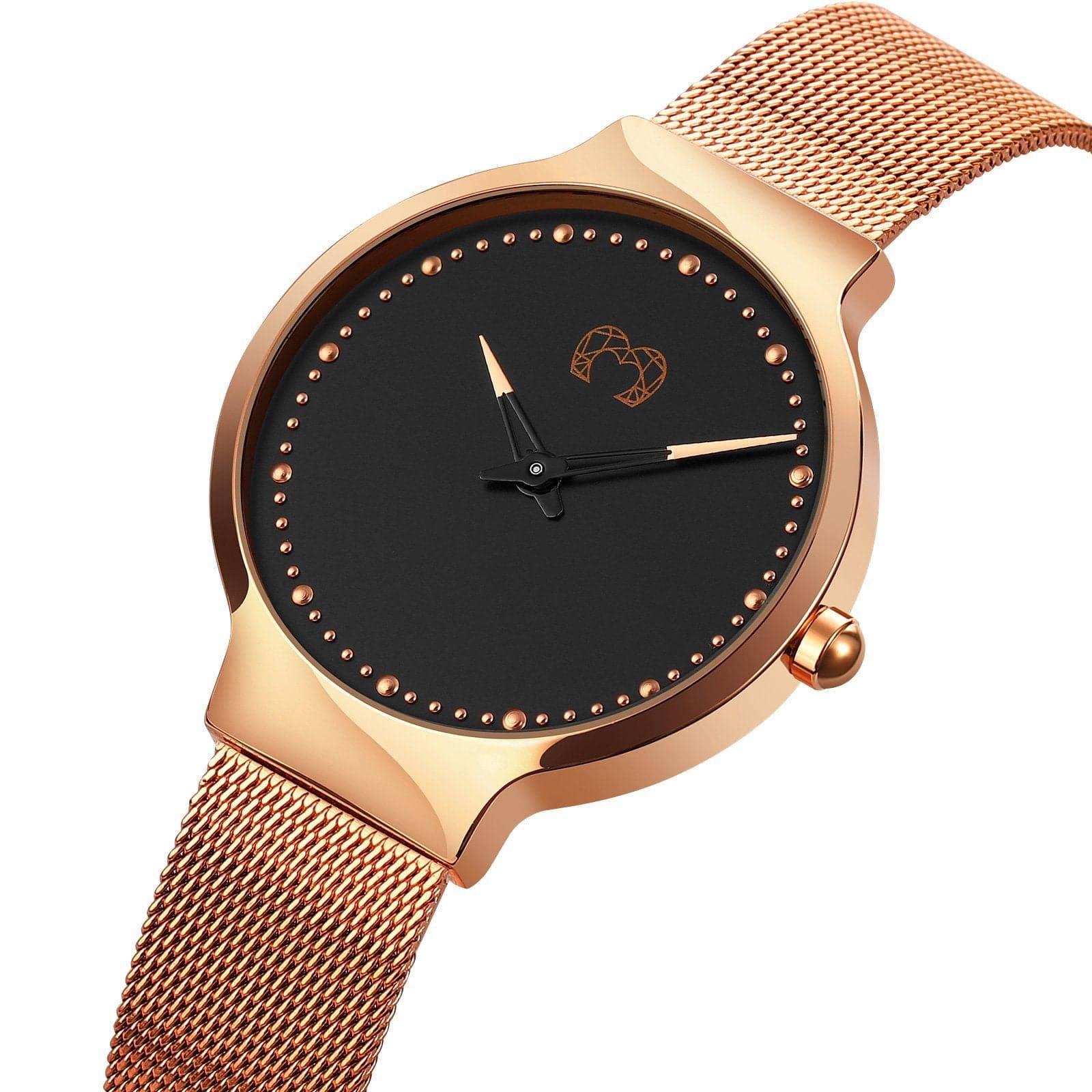 "Basis" Uhr ~ RosaSchwarz - Emily Schmuck