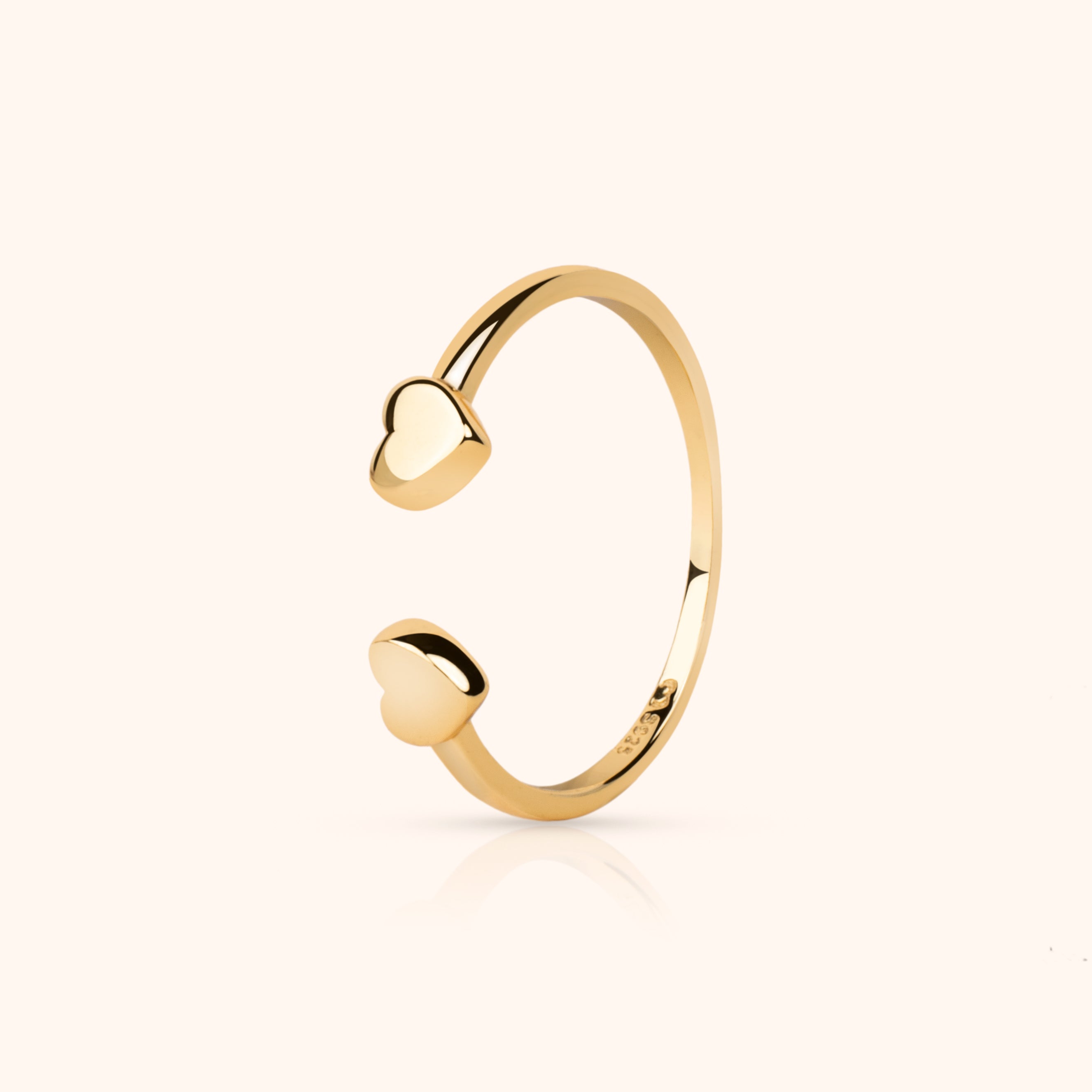 "Doppeltes Herz" Ring - Emily Schmuck