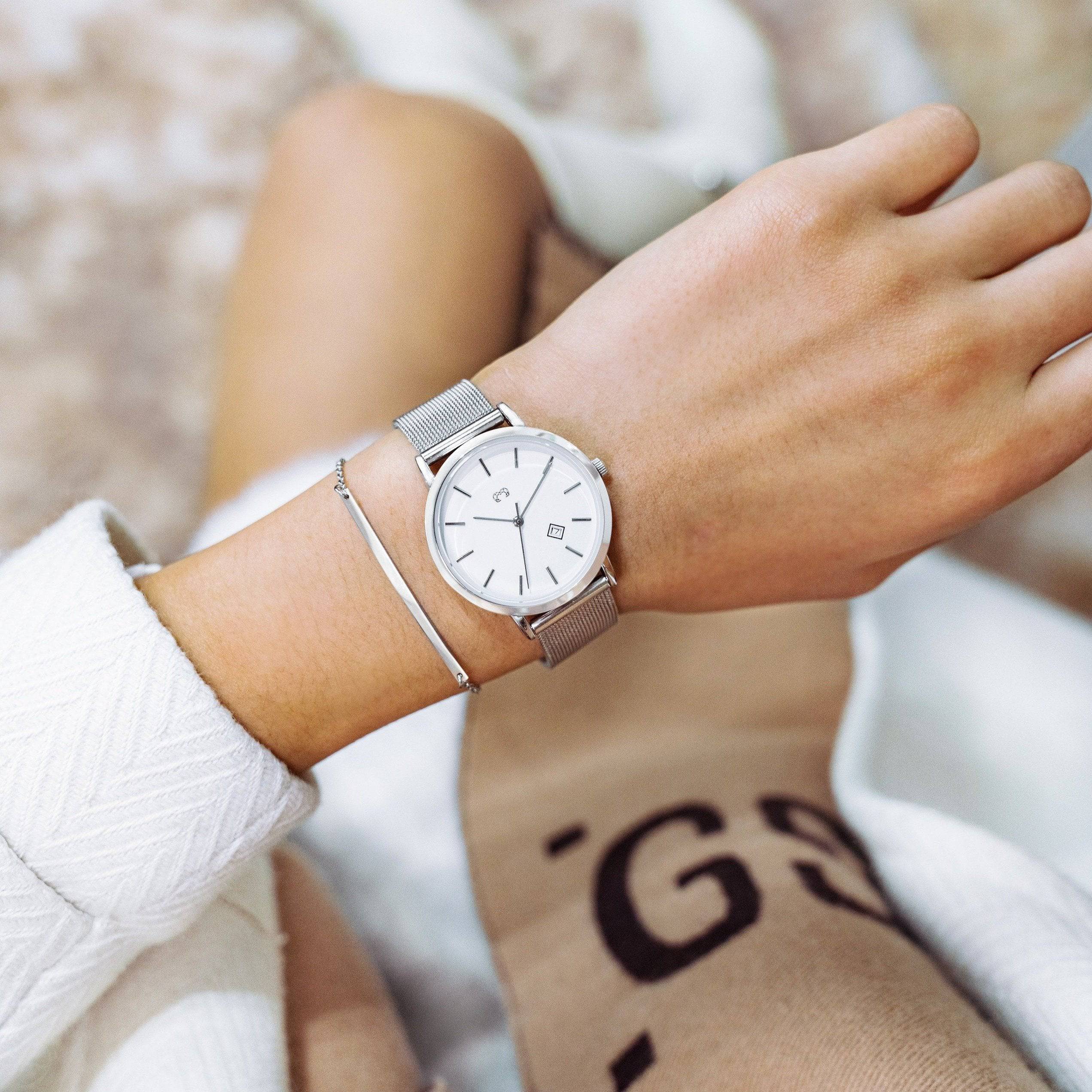 "Emily Schmuck" Uhr ~ SilberWeiß - Emily Schmuck