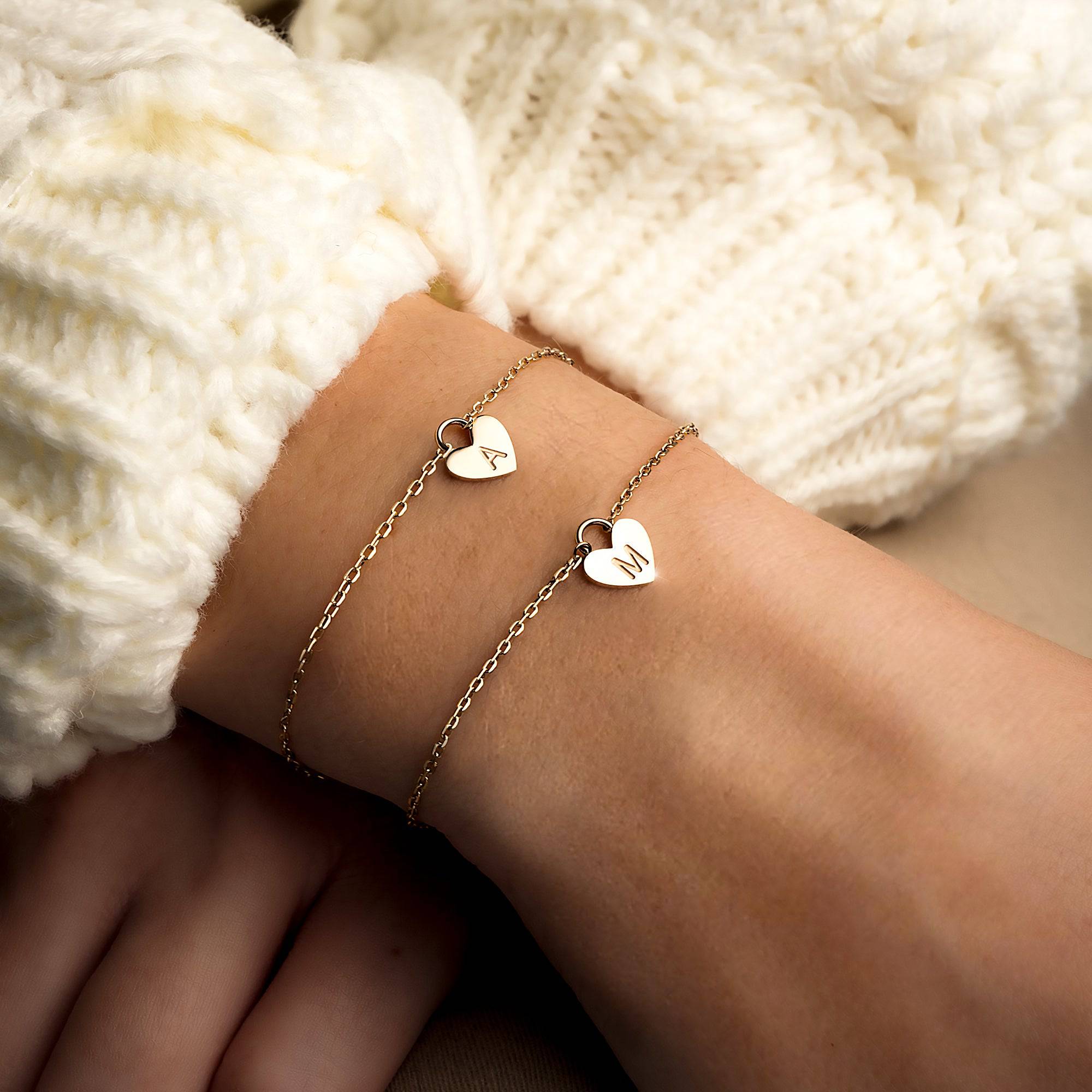"Initial Herz" Armband - Emily Schmuck