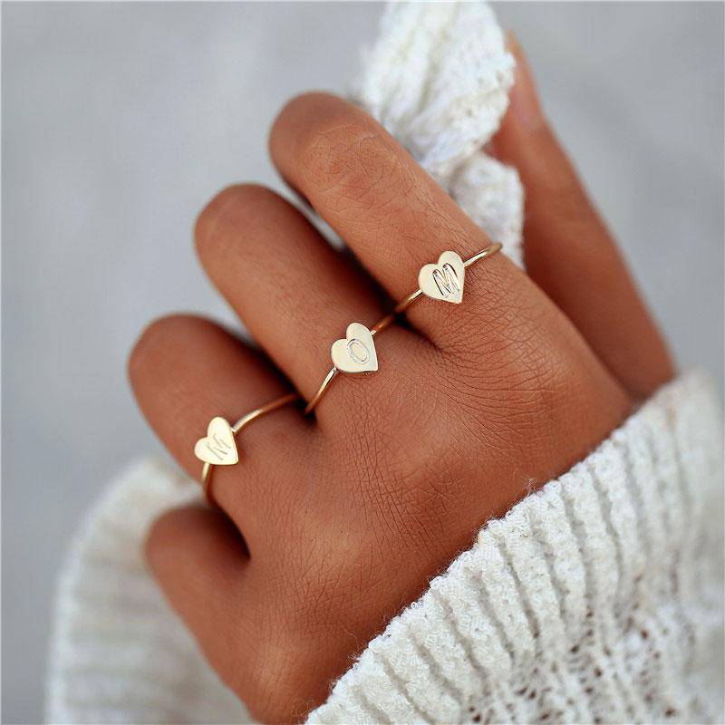 "Initial" Ring/Rose Gold - Emily Schmuck