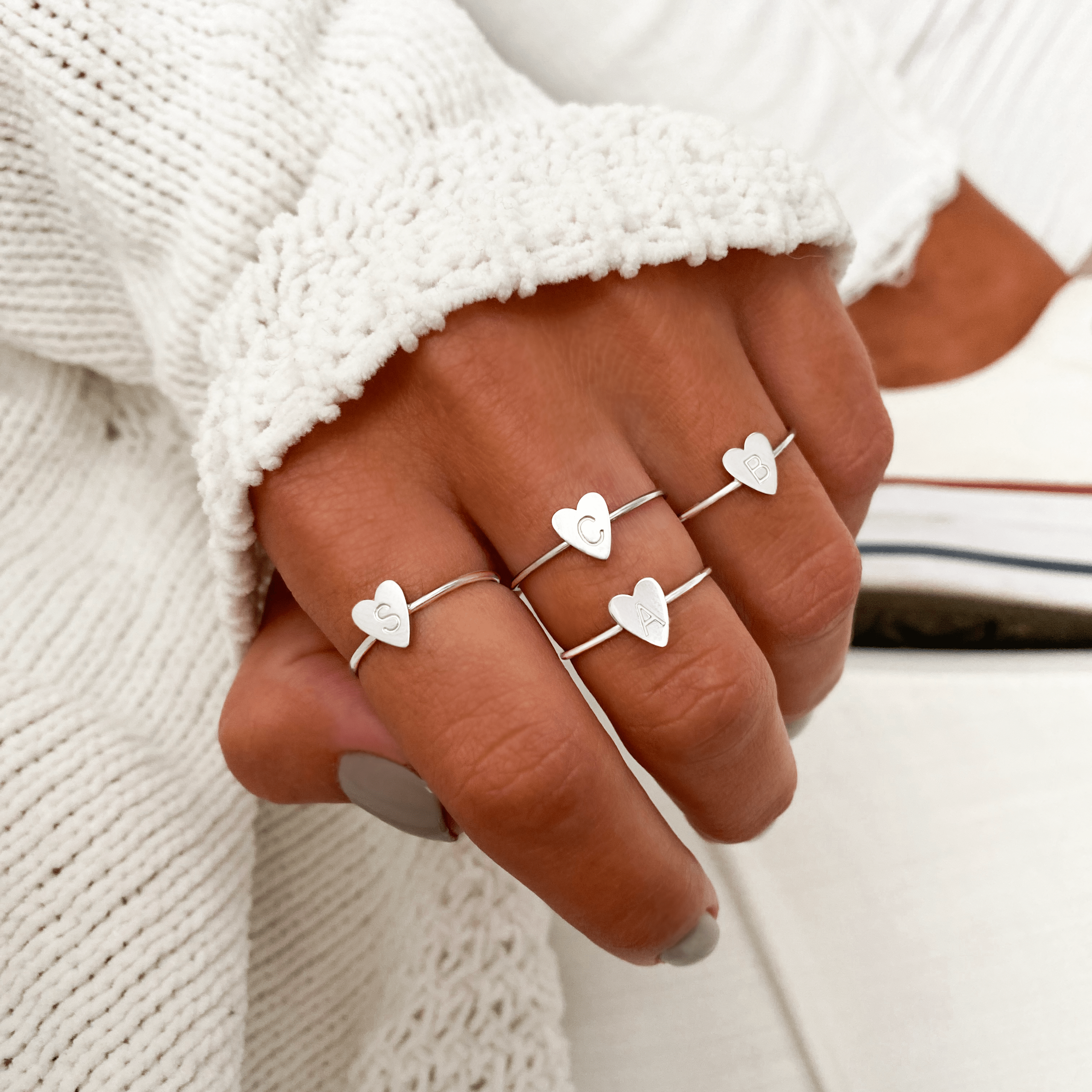 "Initial" Ring/Rose Gold - Emily Schmuck