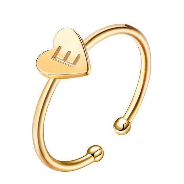 "Initial" Ring/Rose Gold - Emily Schmuck