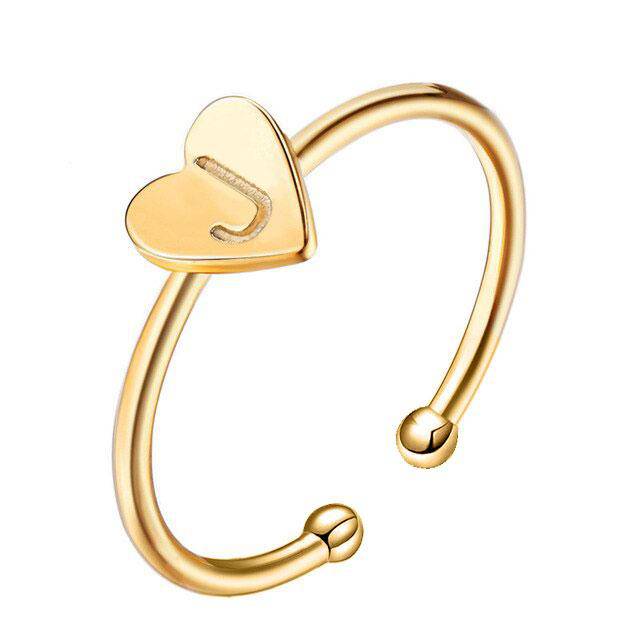 "Initial" Ring/Rose Gold - Emily Schmuck